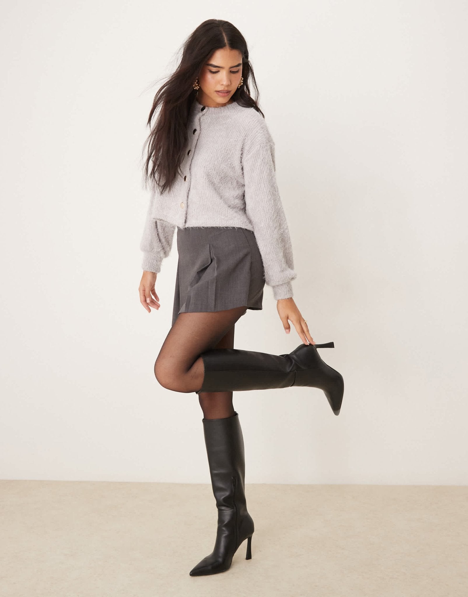 ASOS DESIGN chenille cardigan in grey - ASOS Sample Sale