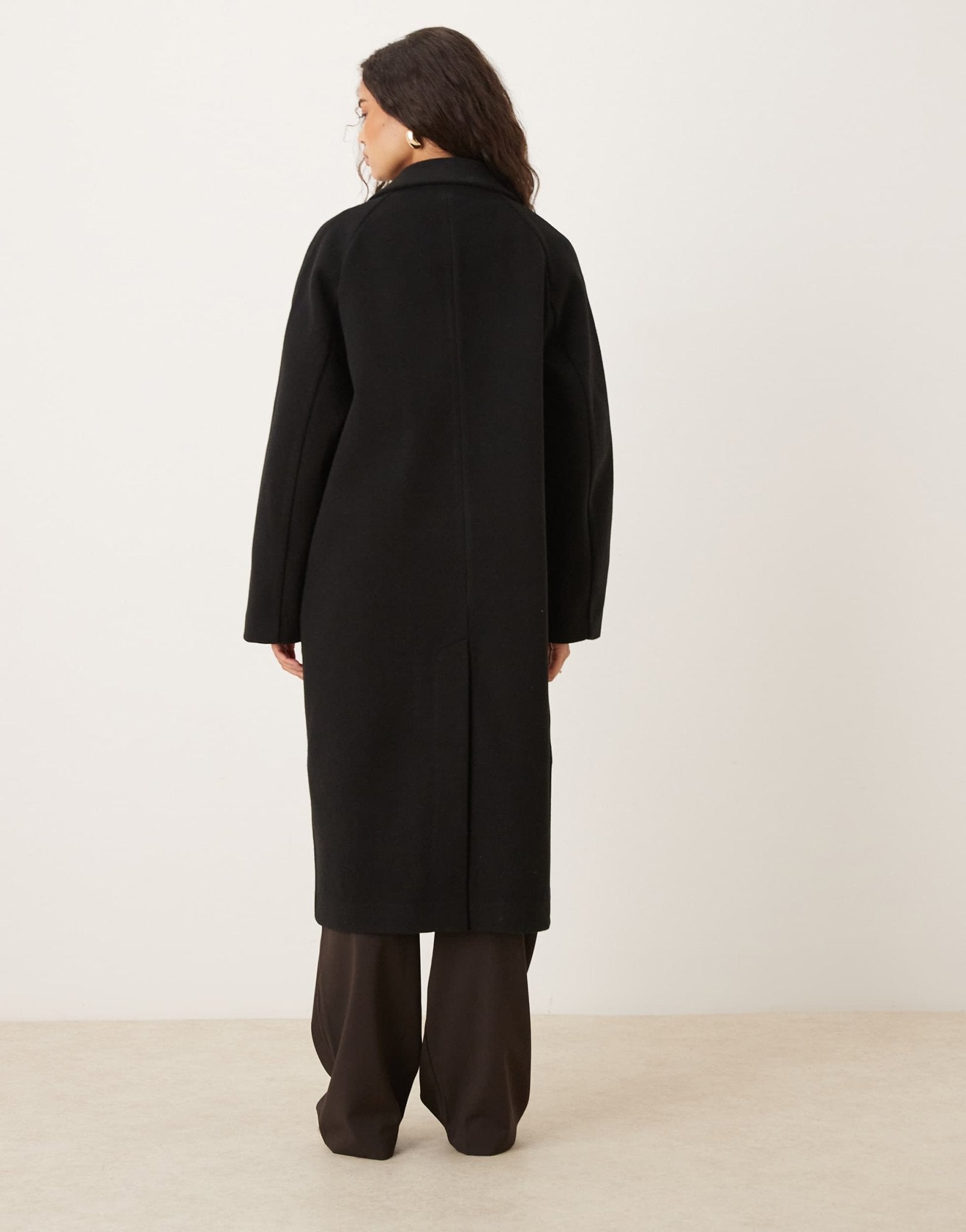 ASOS DESIGN chuck on overcoat in black – ASOS Sample Sale