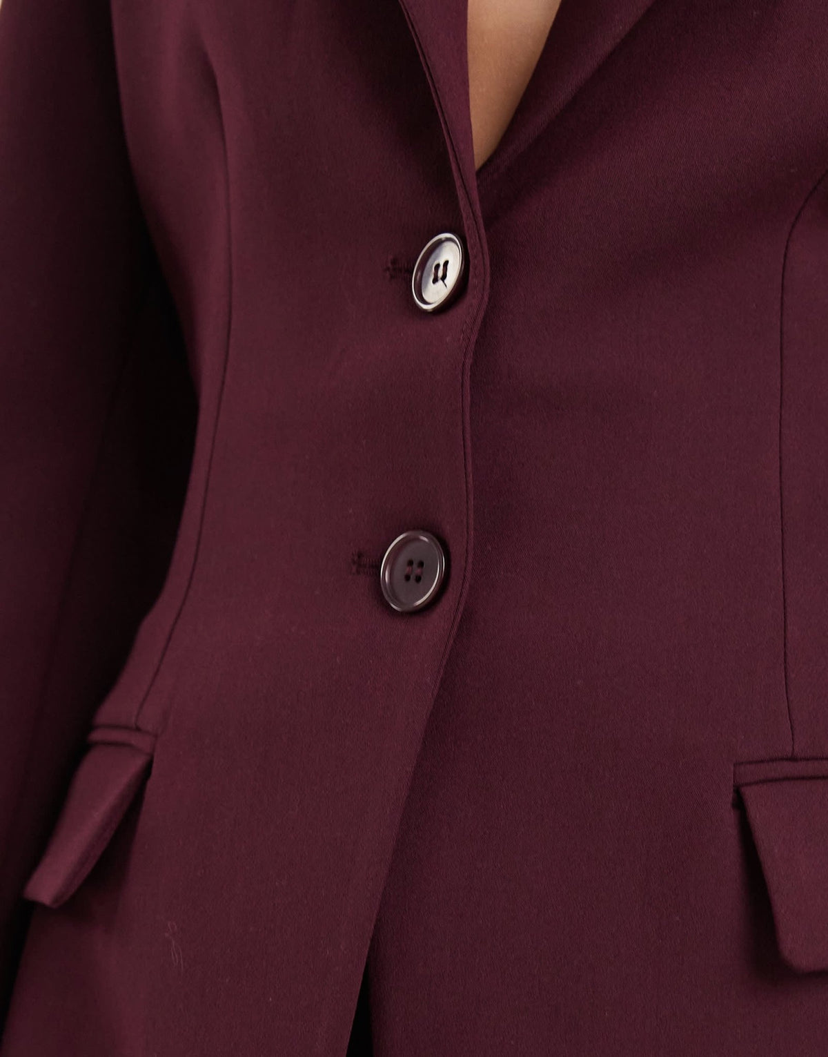 ASOS DESIGN cinch waist blazer in plum - ASOS Sample Sale