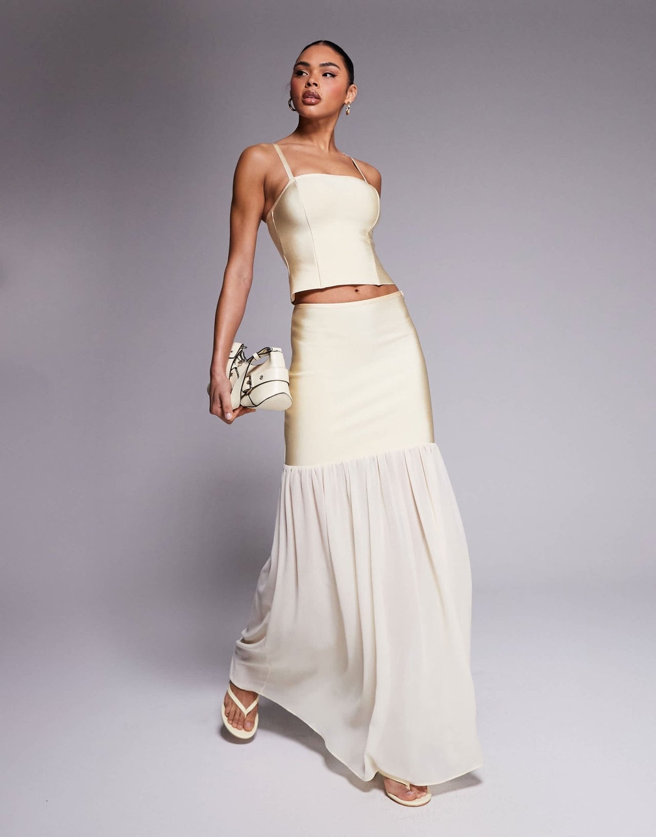 ASOS DESIGN co-ord bandage cami top in buttermilk - ASOS Sample Sale
