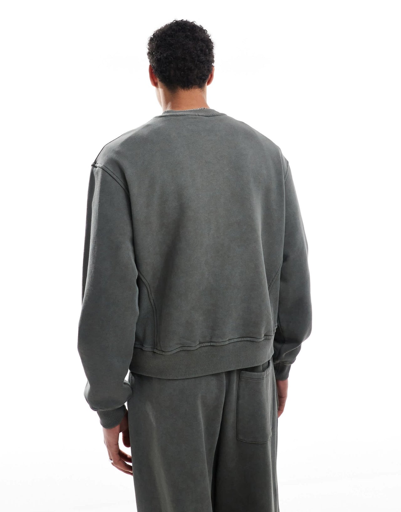 ASOS DESIGN co-ord boxy relaxed sweatshirt in khaki - ASOS Sample Sale