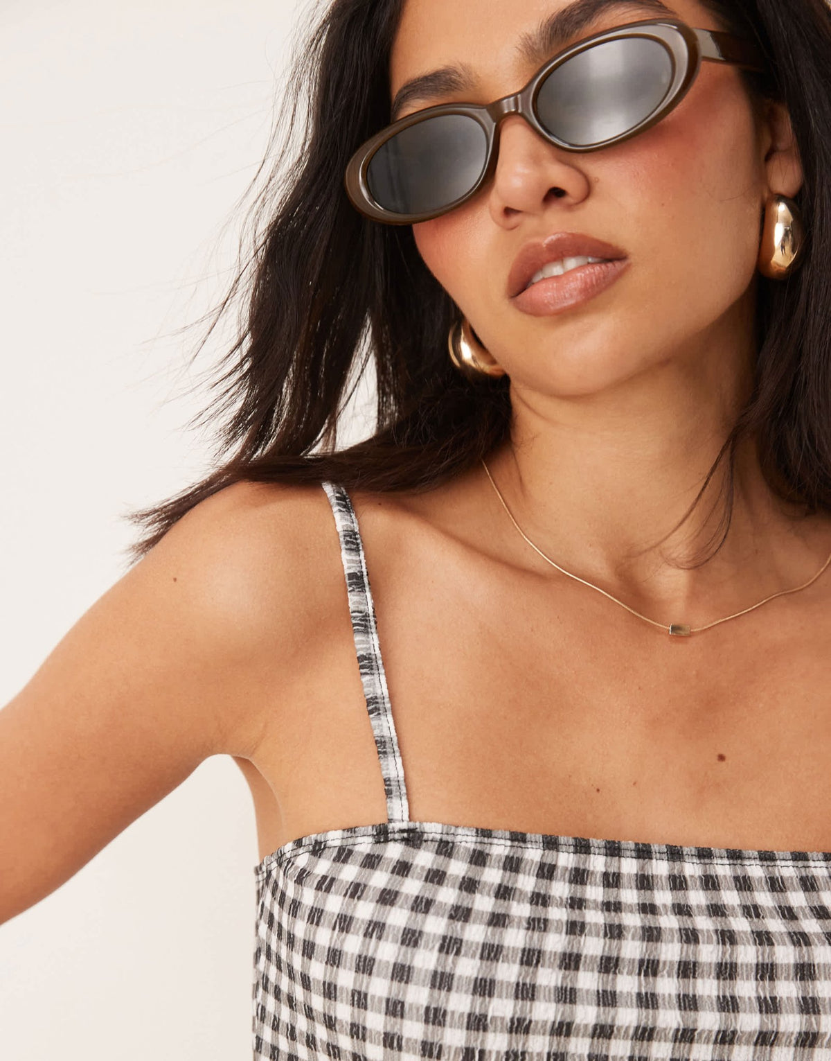 ASOS DESIGN co-ord cami top in gingham print - ASOS Sample Sale