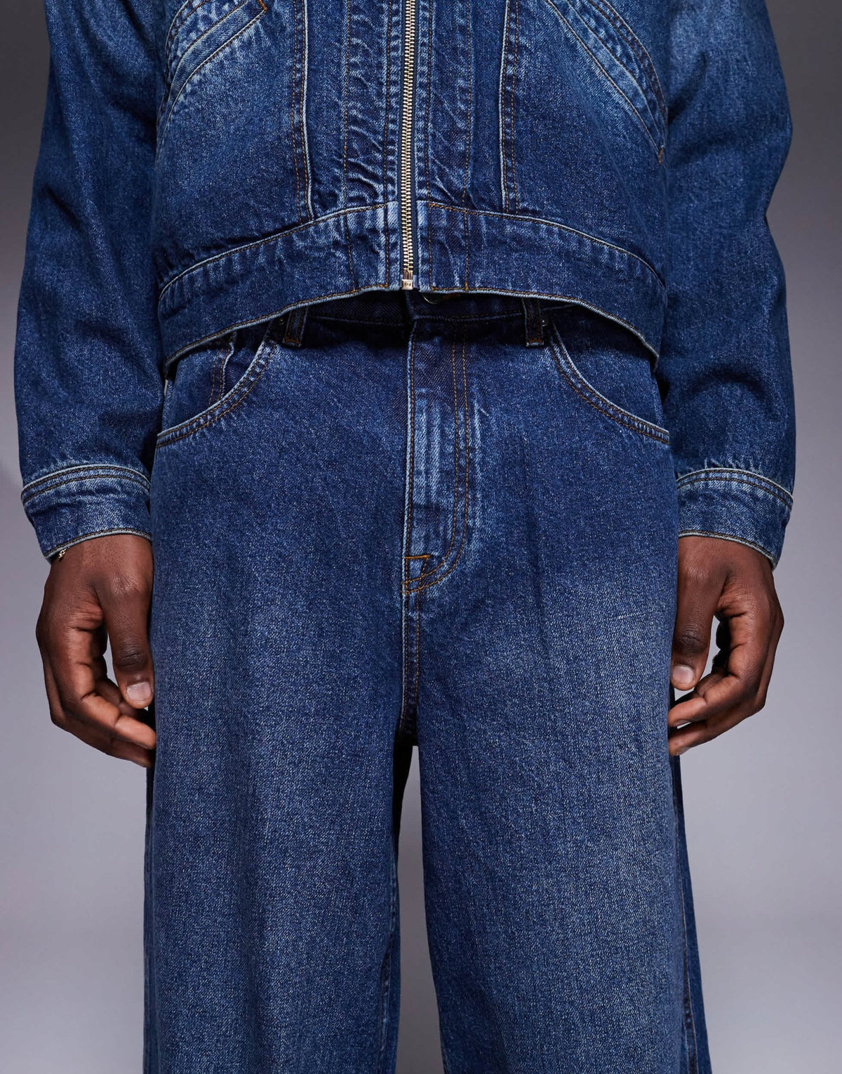 ASOS DESIGN co-ord extreme baggy jeans in mid wash - ASOS Sample Sale