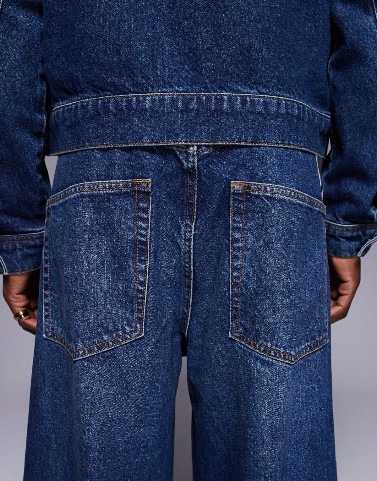 ASOS DESIGN co-ord extreme baggy jeans in mid wash - ASOS Sample Sale
