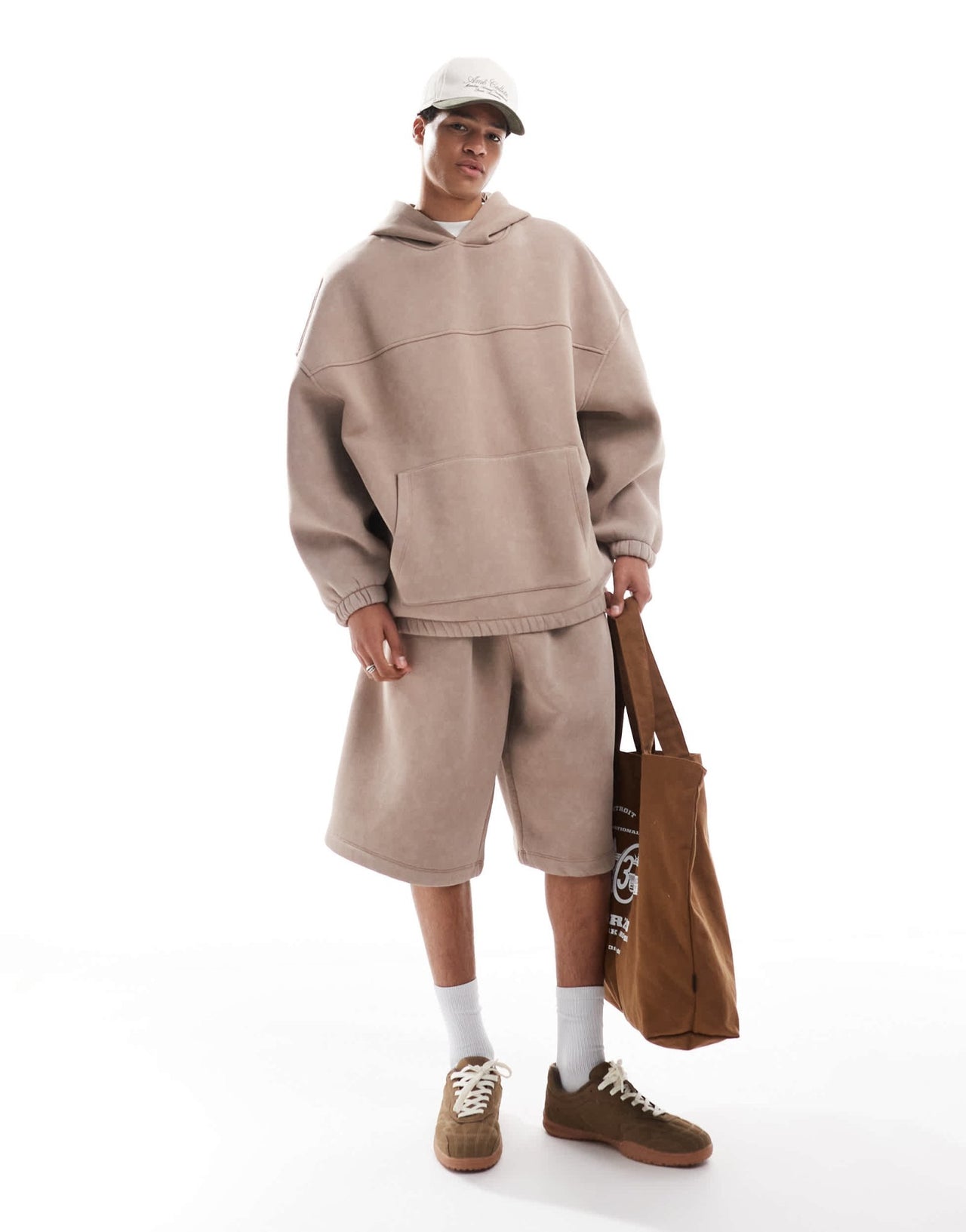 ASOS DESIGN co-ord extreme oversized hoodie in washed beige - ASOS Sample Sale
