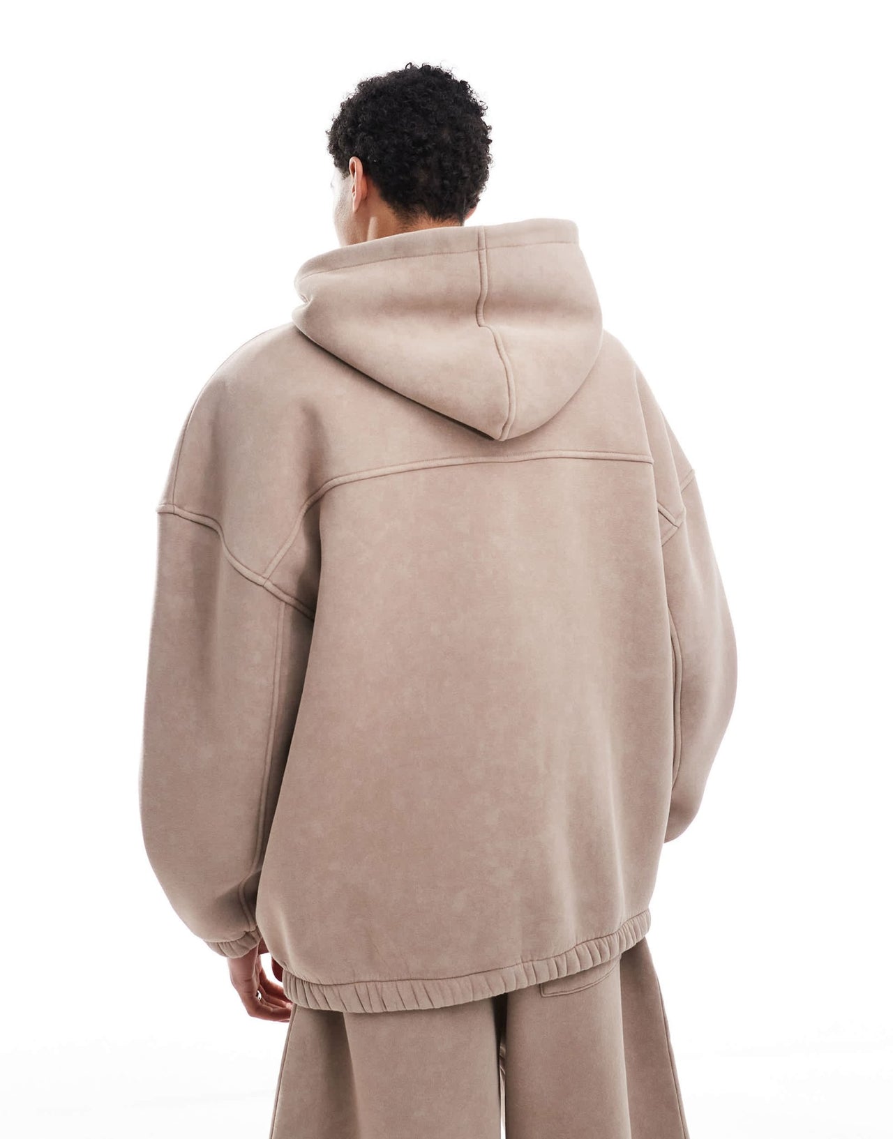 ASOS DESIGN co-ord extreme oversized hoodie in washed beige - ASOS Sample Sale