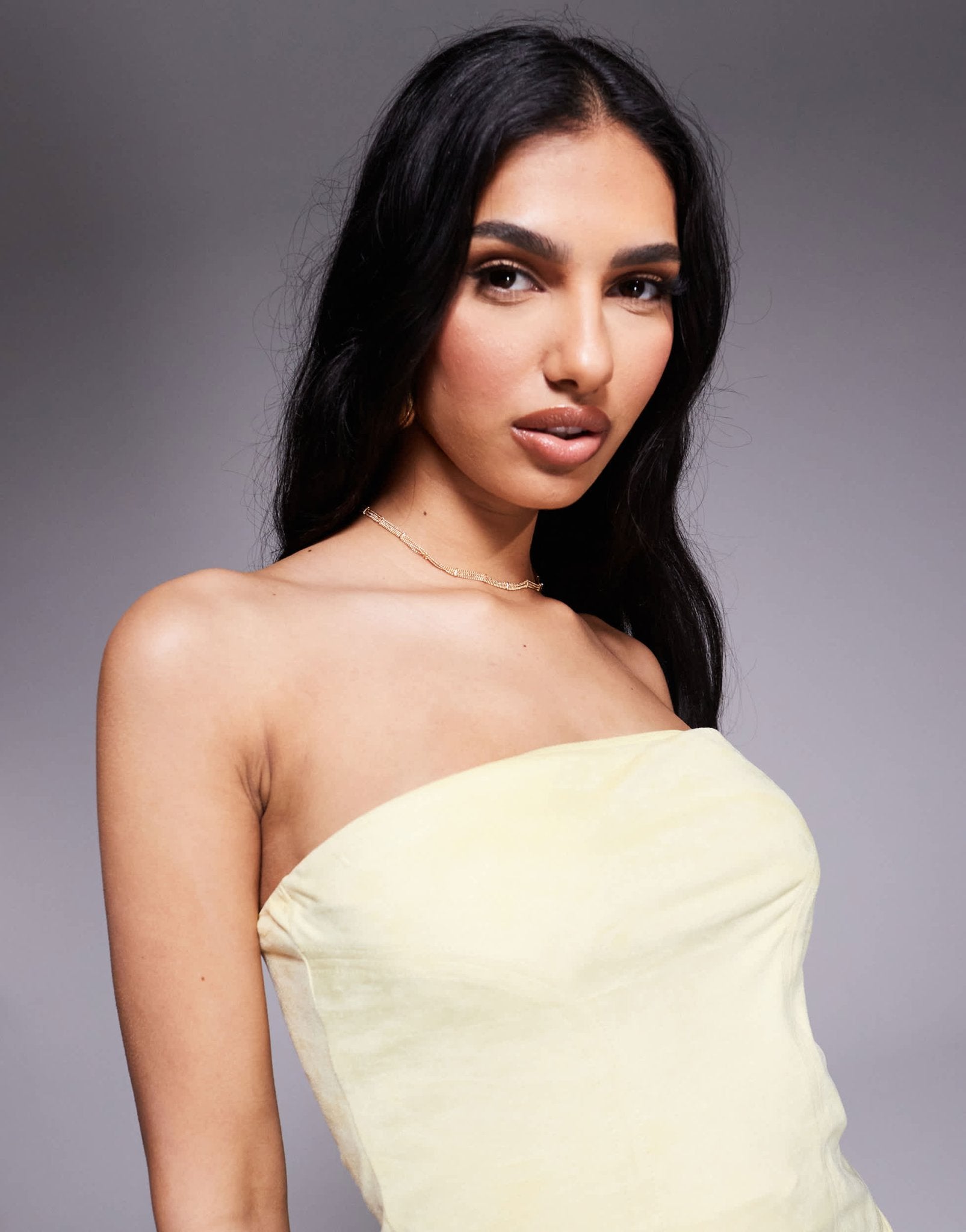 ASOS DESIGN co-ord faux suede bandeau top in butter yellow - YELLOW - ASOS Sample Sale