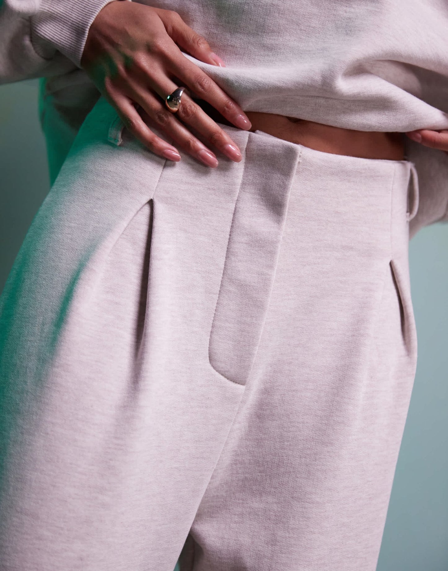 ASOS DESIGN co - ord heavyweight jogger in oatmeal - ASOS Sample Sale