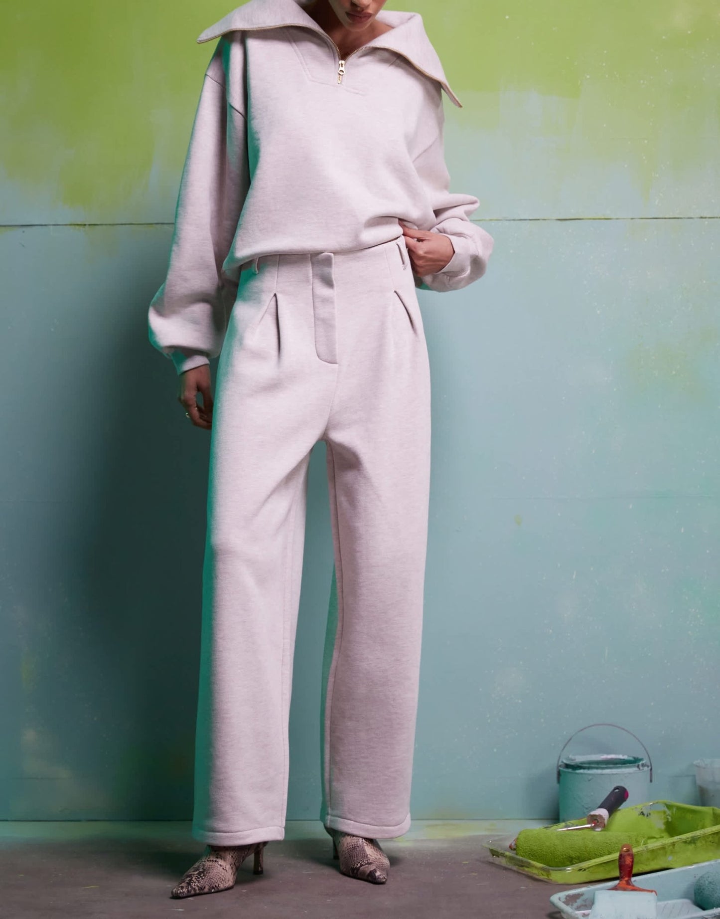 ASOS DESIGN co - ord heavyweight jogger in oatmeal - ASOS Sample Sale