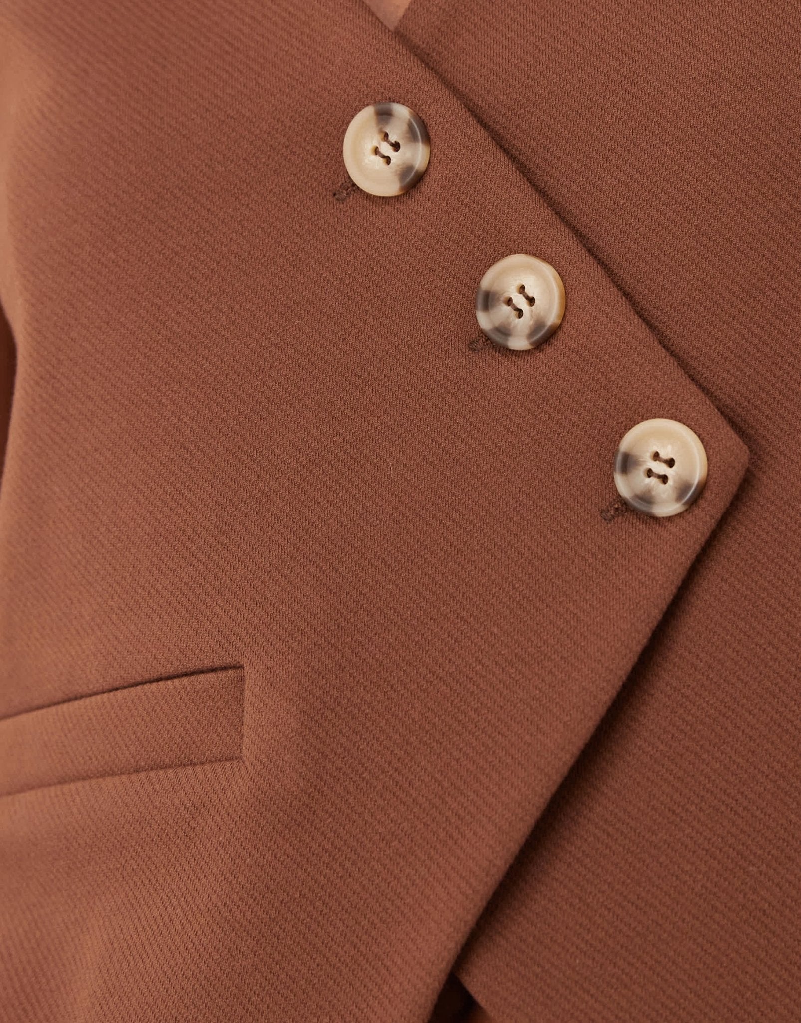 ASOS DESIGN co-ord jersey twill&nbsp;asymmetric waistcoat top in chocolate - ASOS Sample Sale