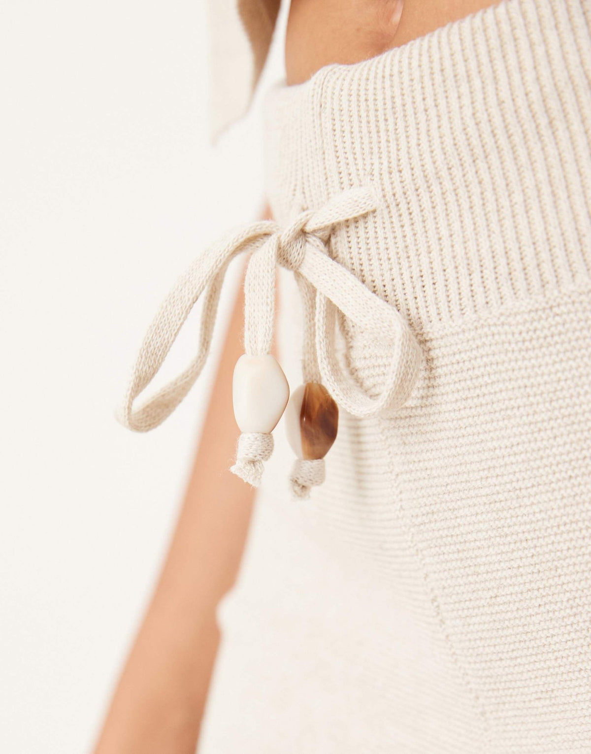 ASOS DESIGN co-ord knit linen mix shorts in stone - ASOS Sample Sale