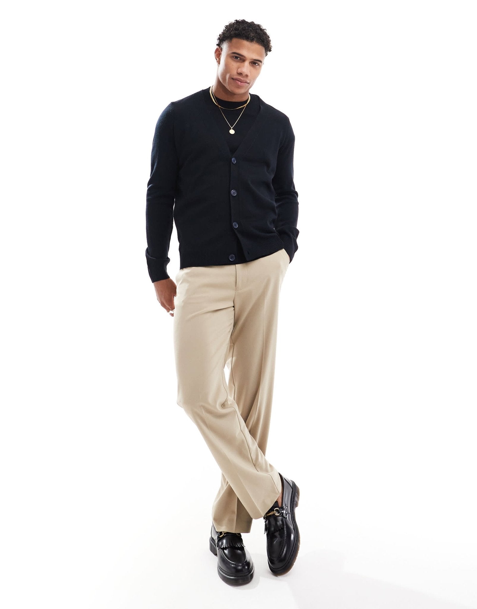 ASOS DESIGN co - ord knitted cardigan in navy - ASOS Sample Sale
