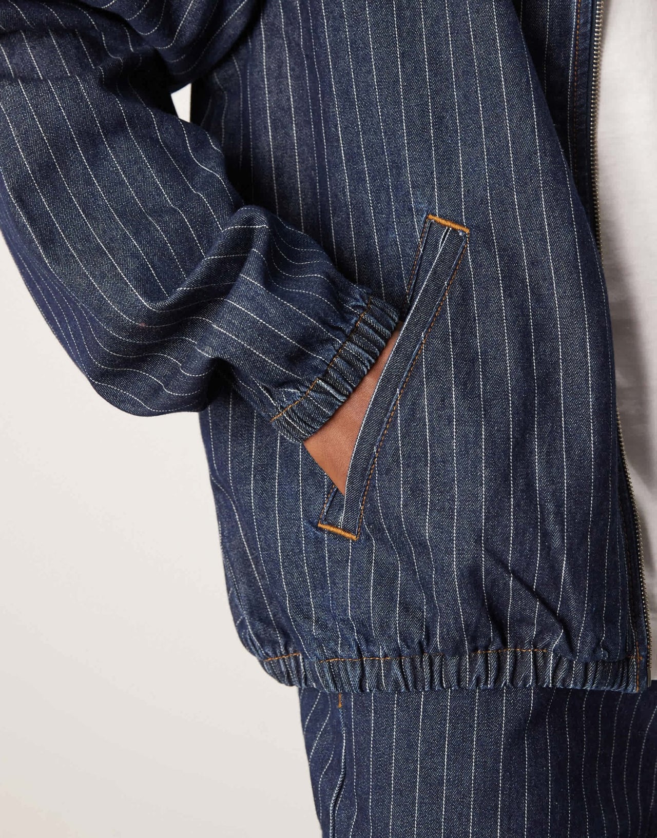 ASOS DESIGN co-ord oversized with pinstripe denim jacket with pinstripe - ASOS Sample Sale
