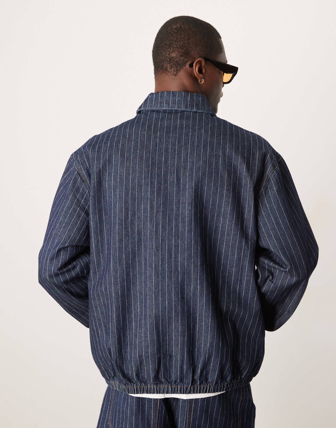 ASOS DESIGN co-ord oversized with pinstripe denim jacket with pinstripe - ASOS Sample Sale