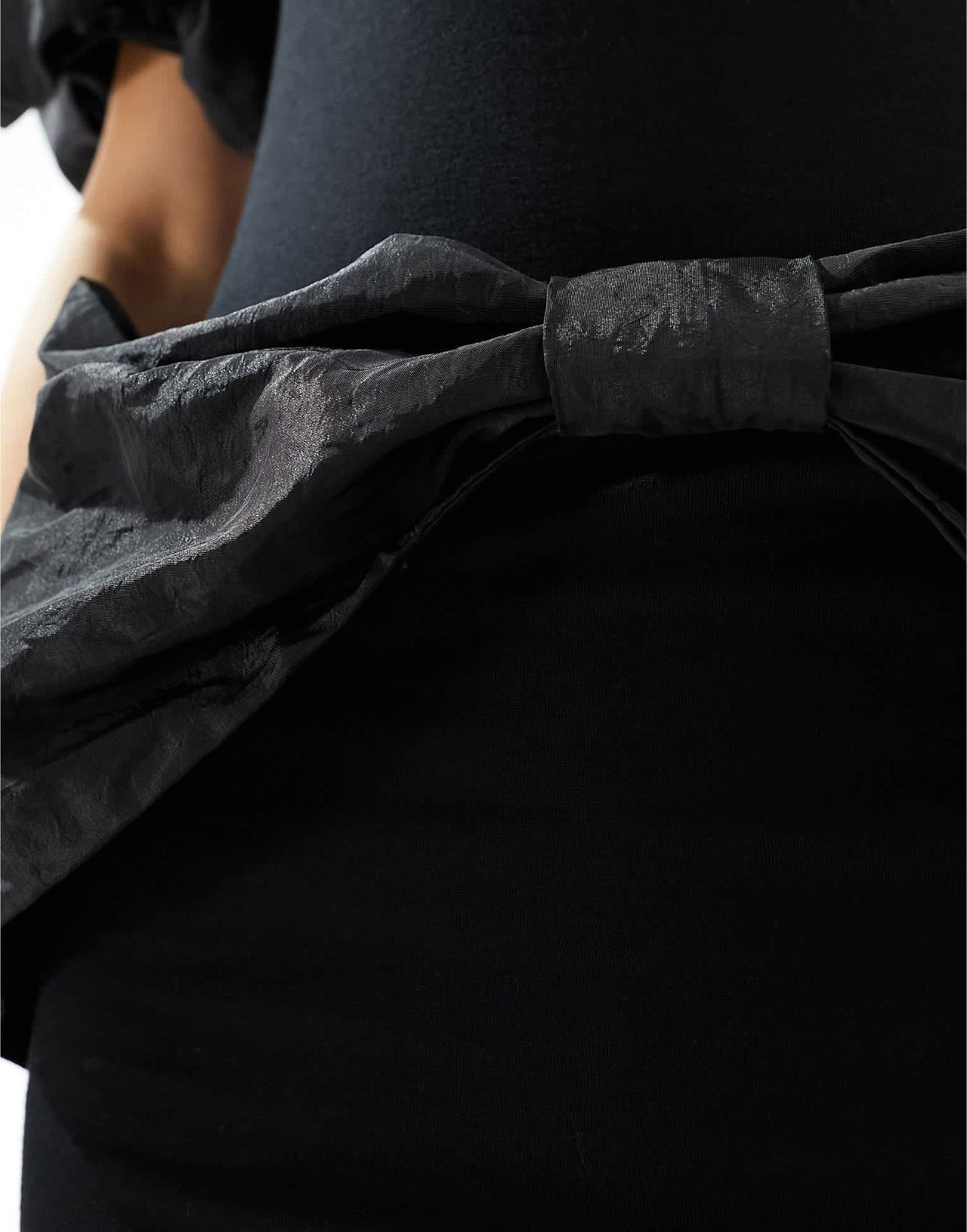 ASOS DESIGN co-ord taffeta bow mini skirt in black - ASOS Sample Sale