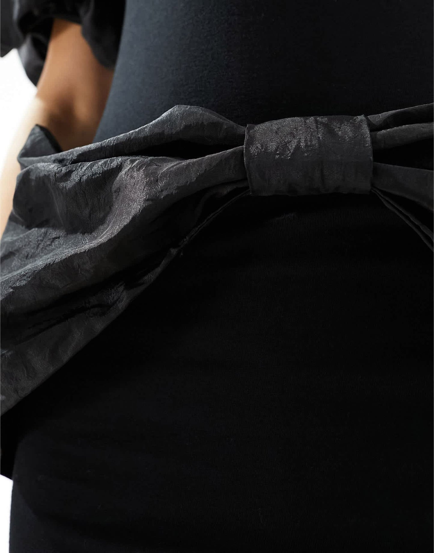 ASOS DESIGN co-ord taffeta bow mini skirt in black - ASOS Sample Sale