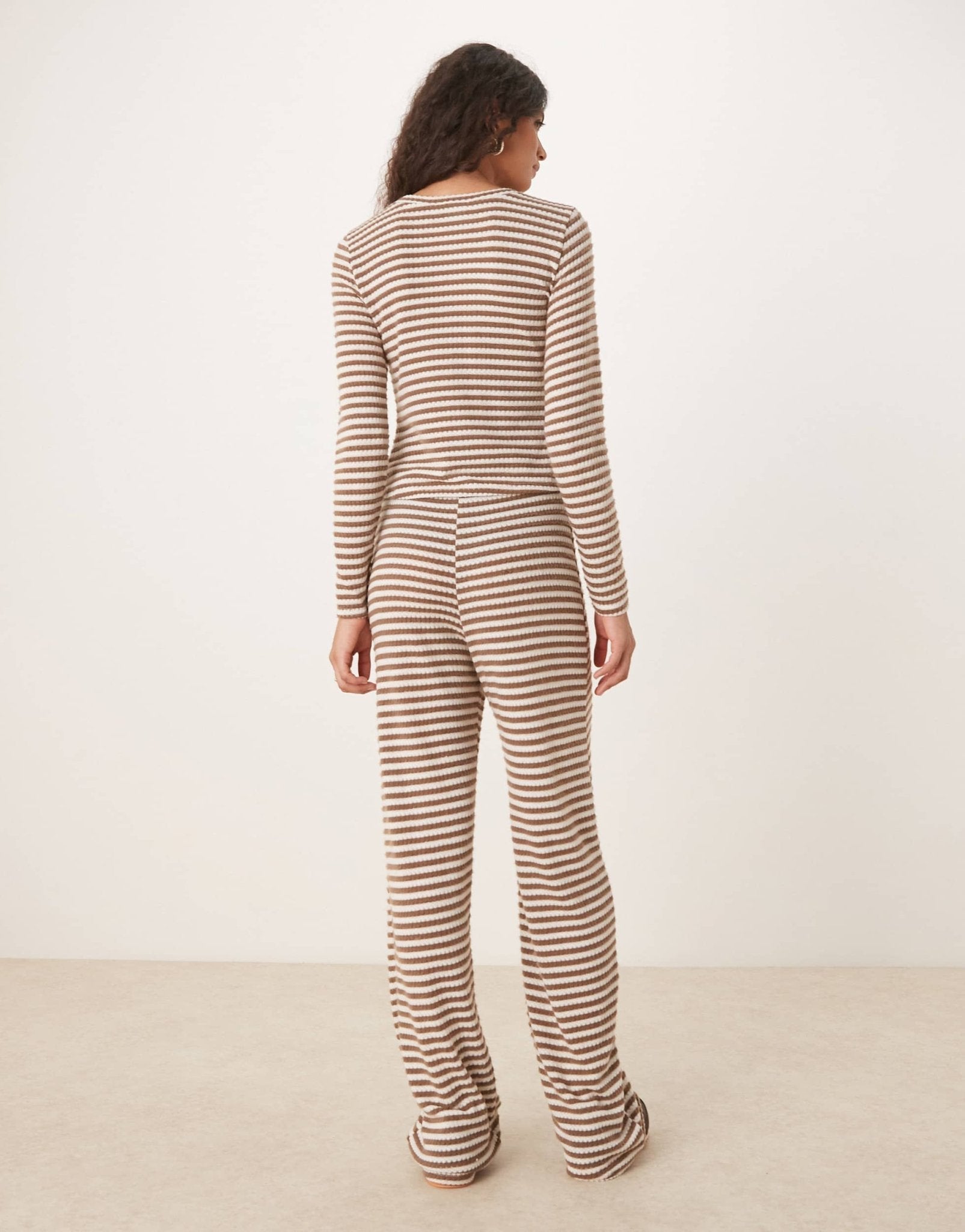 ASOS DESIGN co-ord wide leg trouser in textured stripe - ASOS Sample Sale