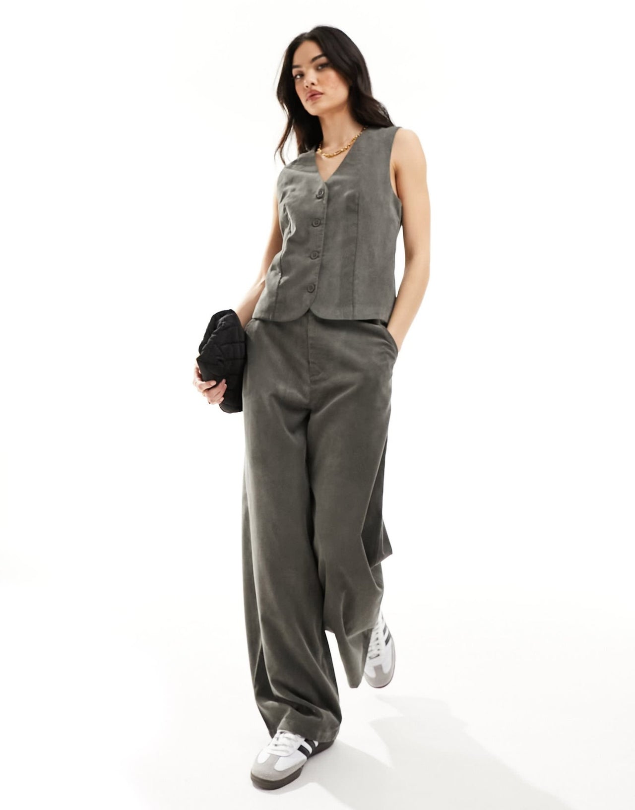 ASOS DESIGN cord waistcoat in khaki co - ord - ASOS Sample Sale