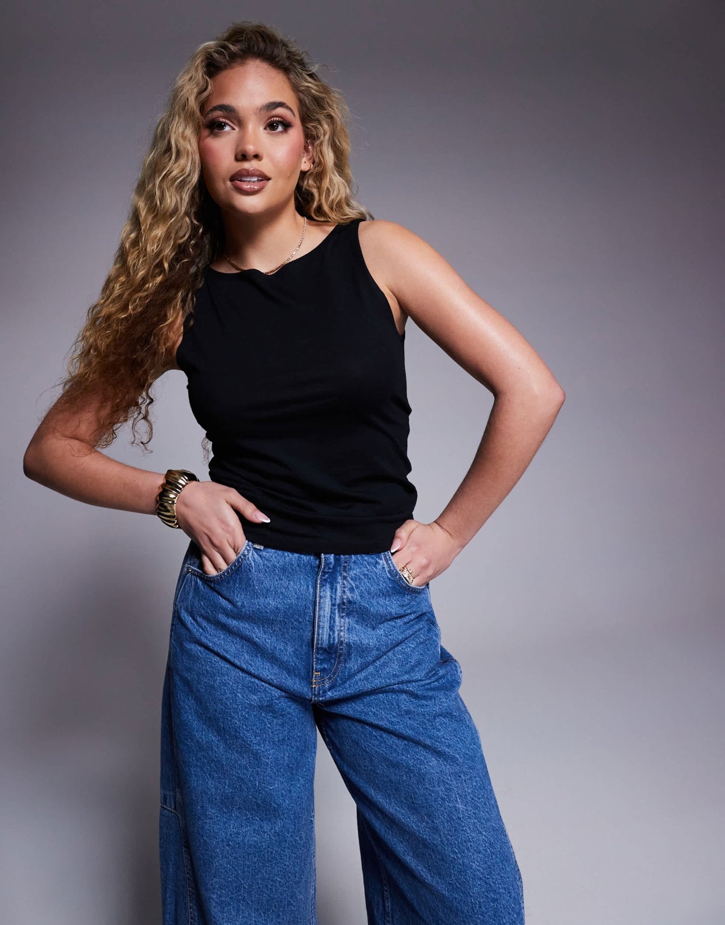 ASOS DESIGN cowl neck drape t-shirt in black - ASOS Sample Sale