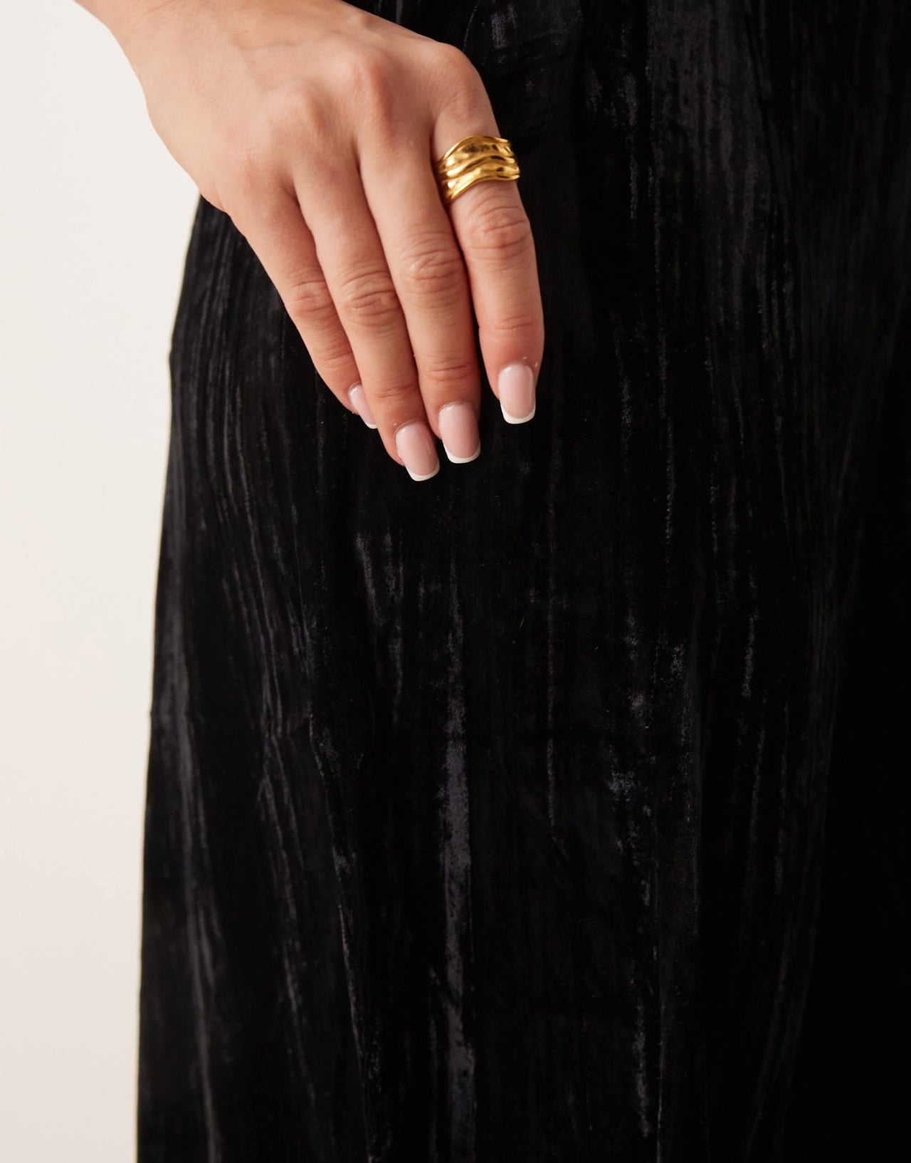 ASOS DESIGN crinkle velvet pull on trouser in black - ASOS Sample Sale