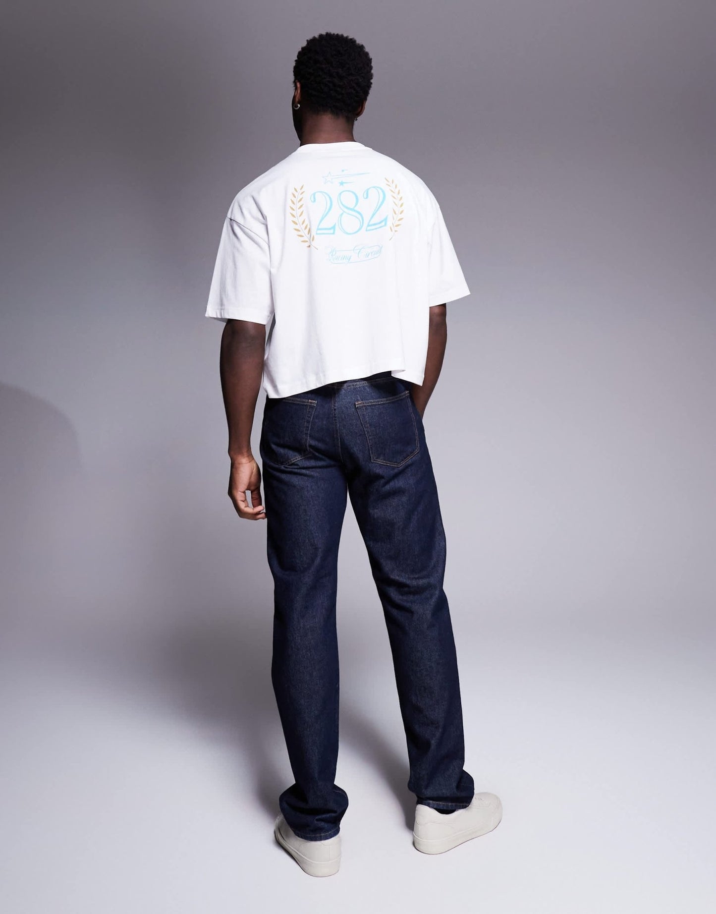 ASOS DESIGN cropped oversized t-shirt with sport graphic in white - ASOS Sample Sale