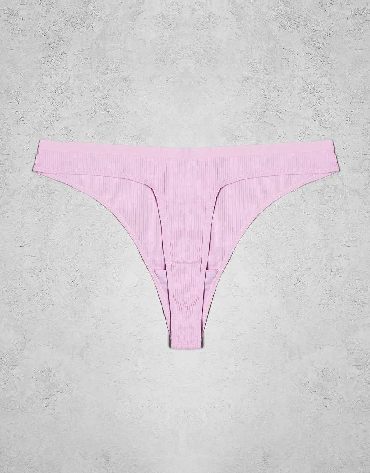 ASOS DESIGN Curve 3 pack ribbed thongs in white, lilac & pistachio - ASOS Sample Sale