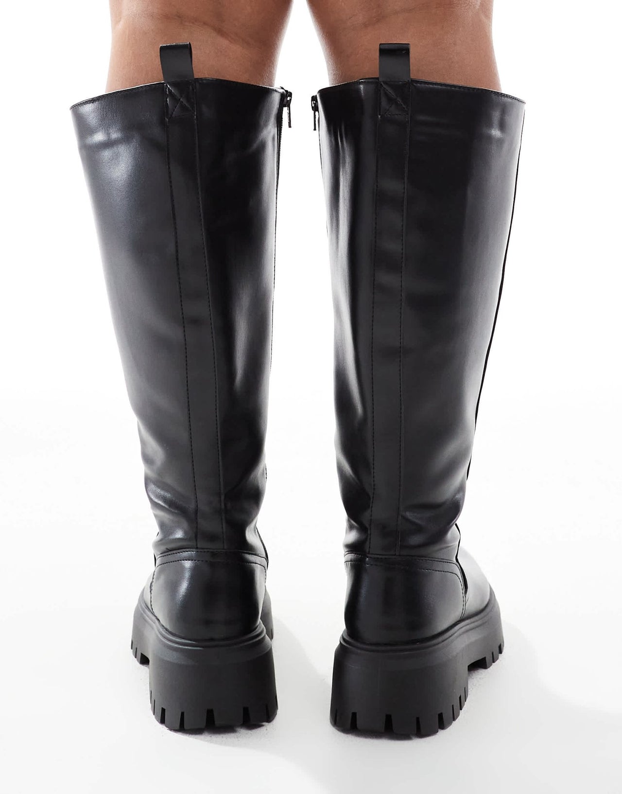 ASOS DESIGN Curve Corey chunky knee boot in black - ASOS Sample Sale