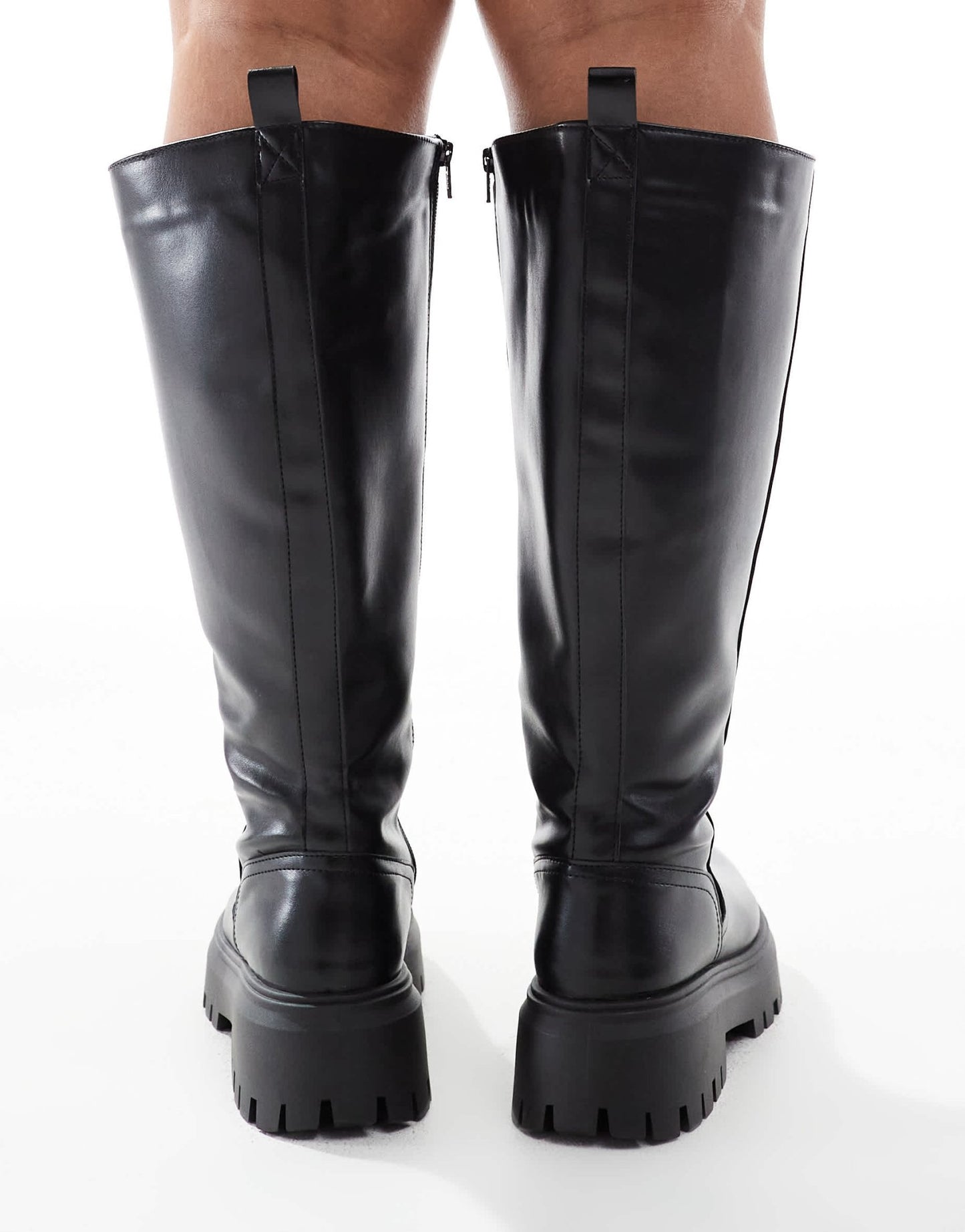 ASOS DESIGN Curve Corey chunky knee boot in black - ASOS Sample Sale
