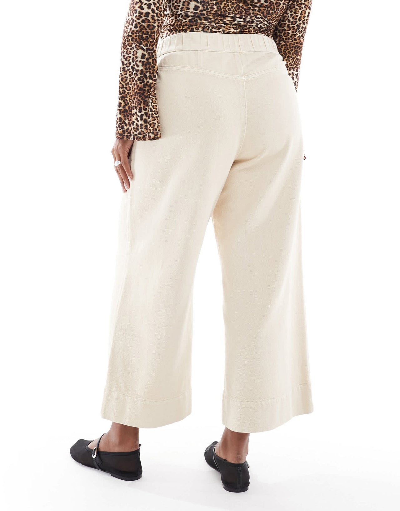 ASOS DESIGN Curve cropped wide leg trousers in sand - ASOS Sample Sale