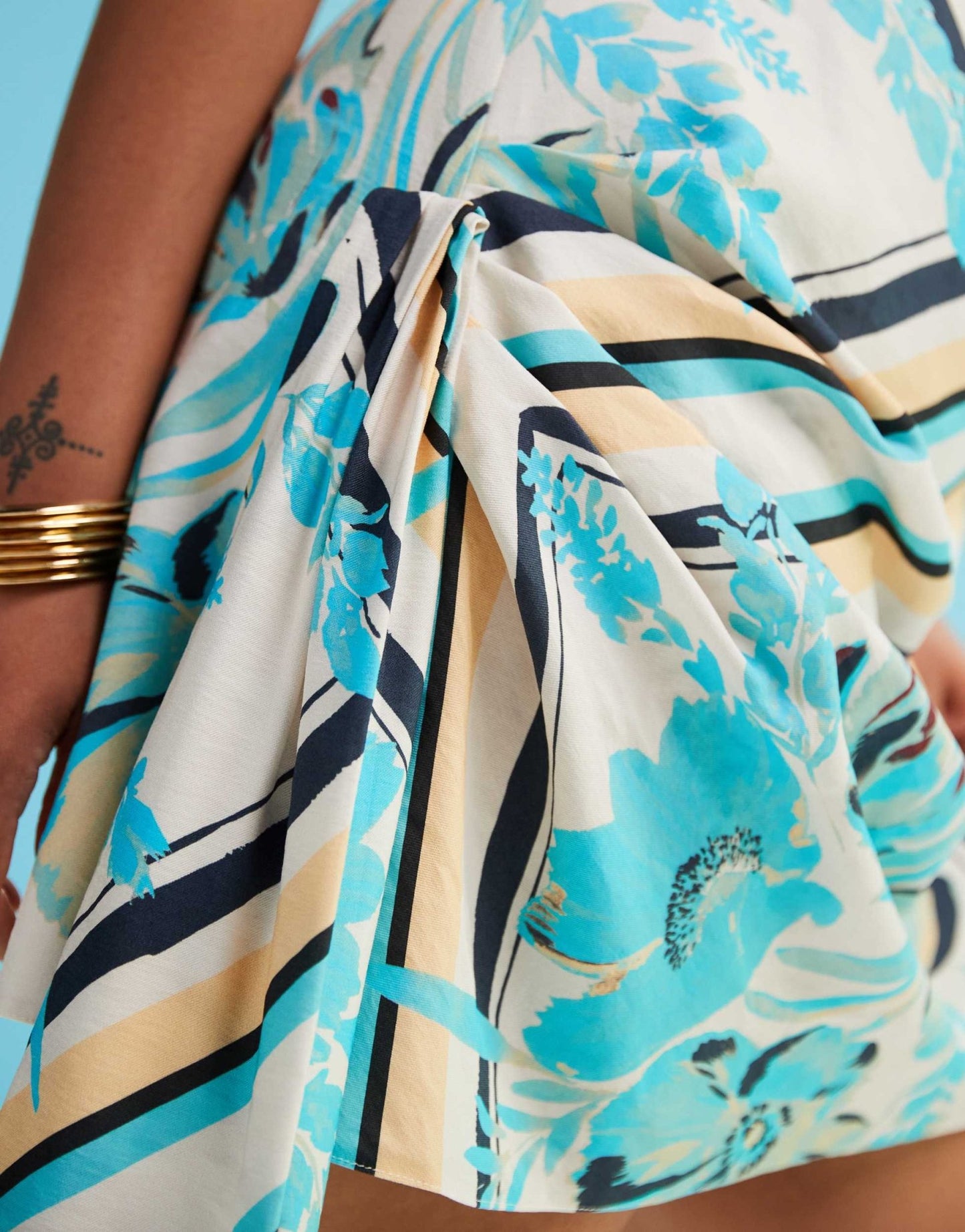 ASOS DESIGN Curve high neck drape detail mini dress in scarf print - ASOS Sample Sale