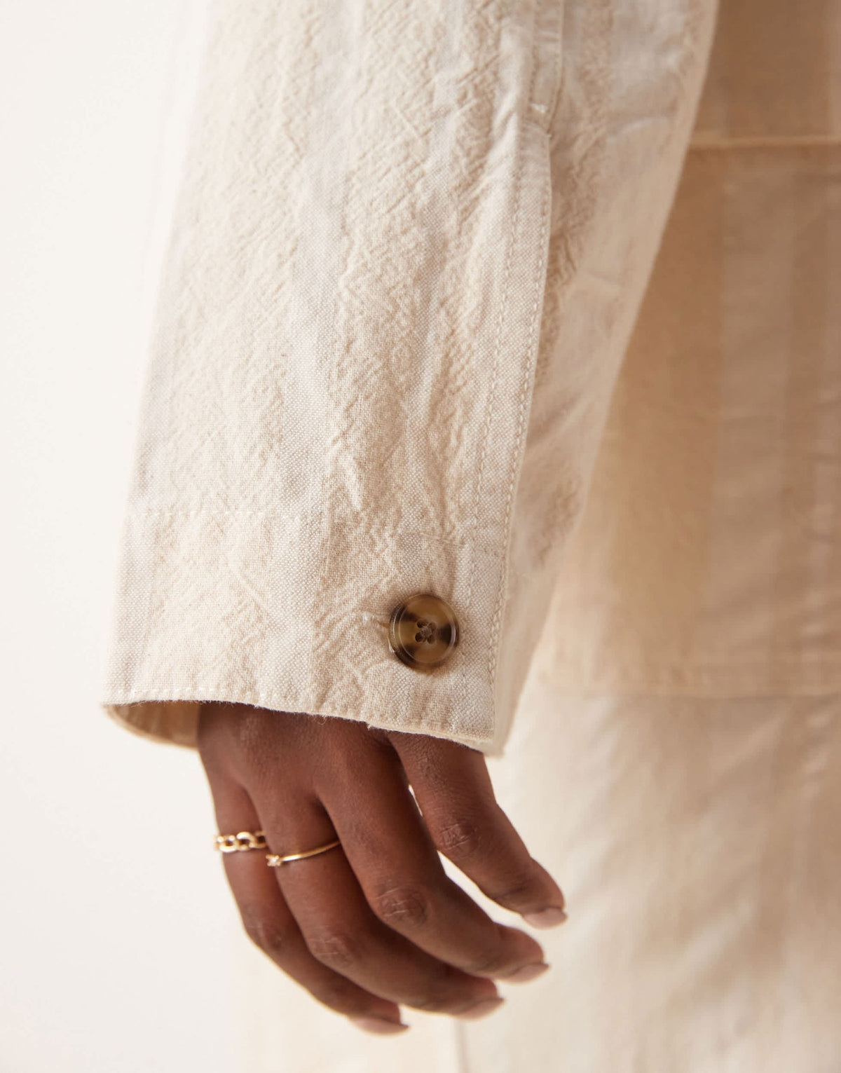 ASOS DESIGN Curve jacket with pocket detail co-ord in off white - ASOS Sample Sale