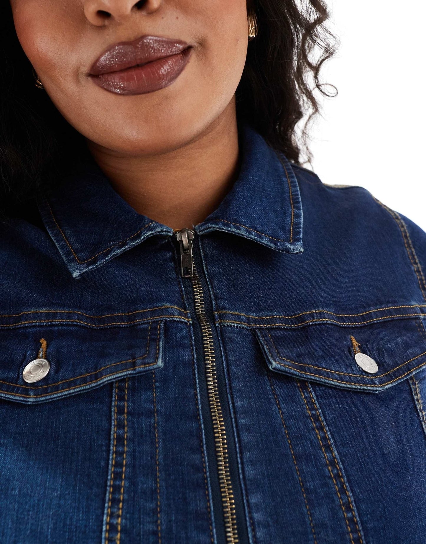 ASOS DESIGN Curve long sleeve stretch 70's jumpsuit in dark blue - ASOS Sample Sale