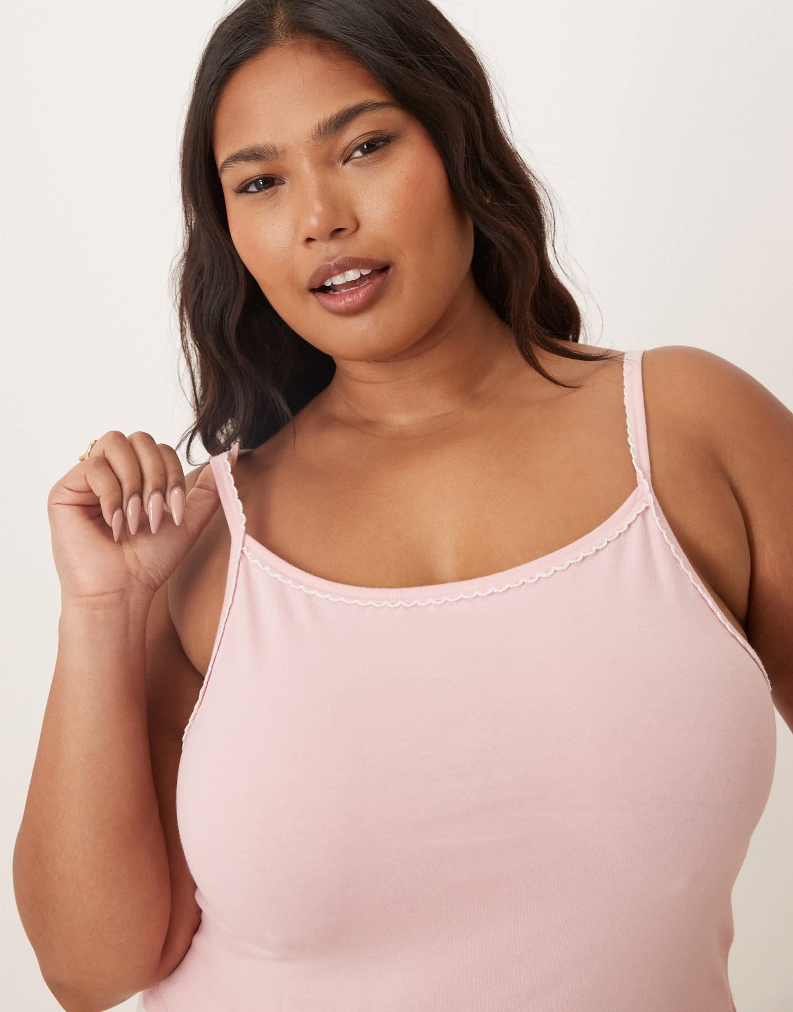ASOS DESIGN Curve mix & match pyjama cami in pink - ASOS Sample Sale