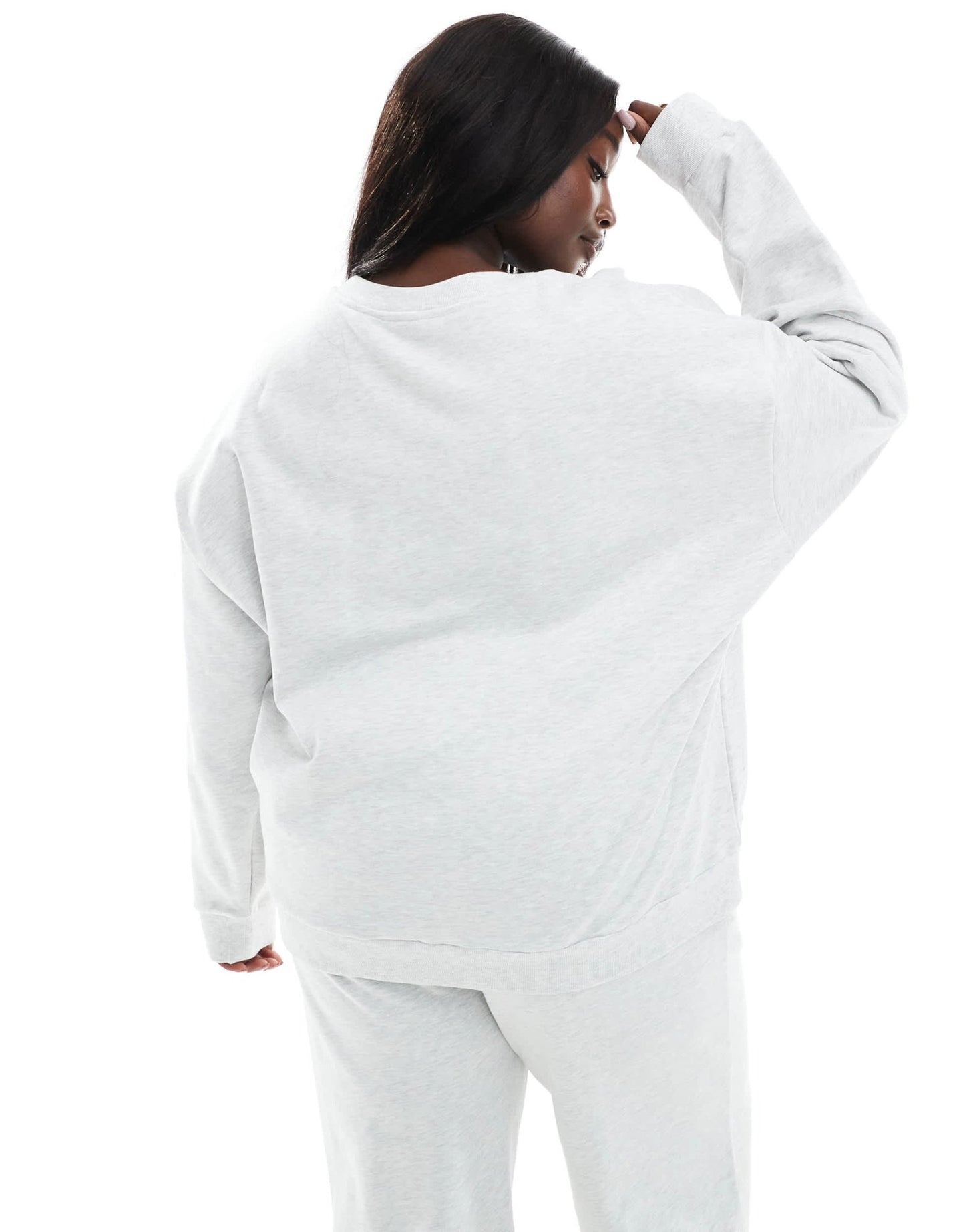 ASOS DESIGN Curve oversized sweatshirt with embroidered Marseille graphic in ice marl - ASOS Sample Sale