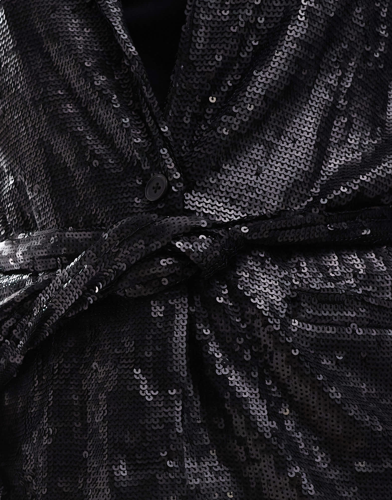 ASOS DESIGN Curve sequin tie waist blazer in black - ASOS Sample Sale