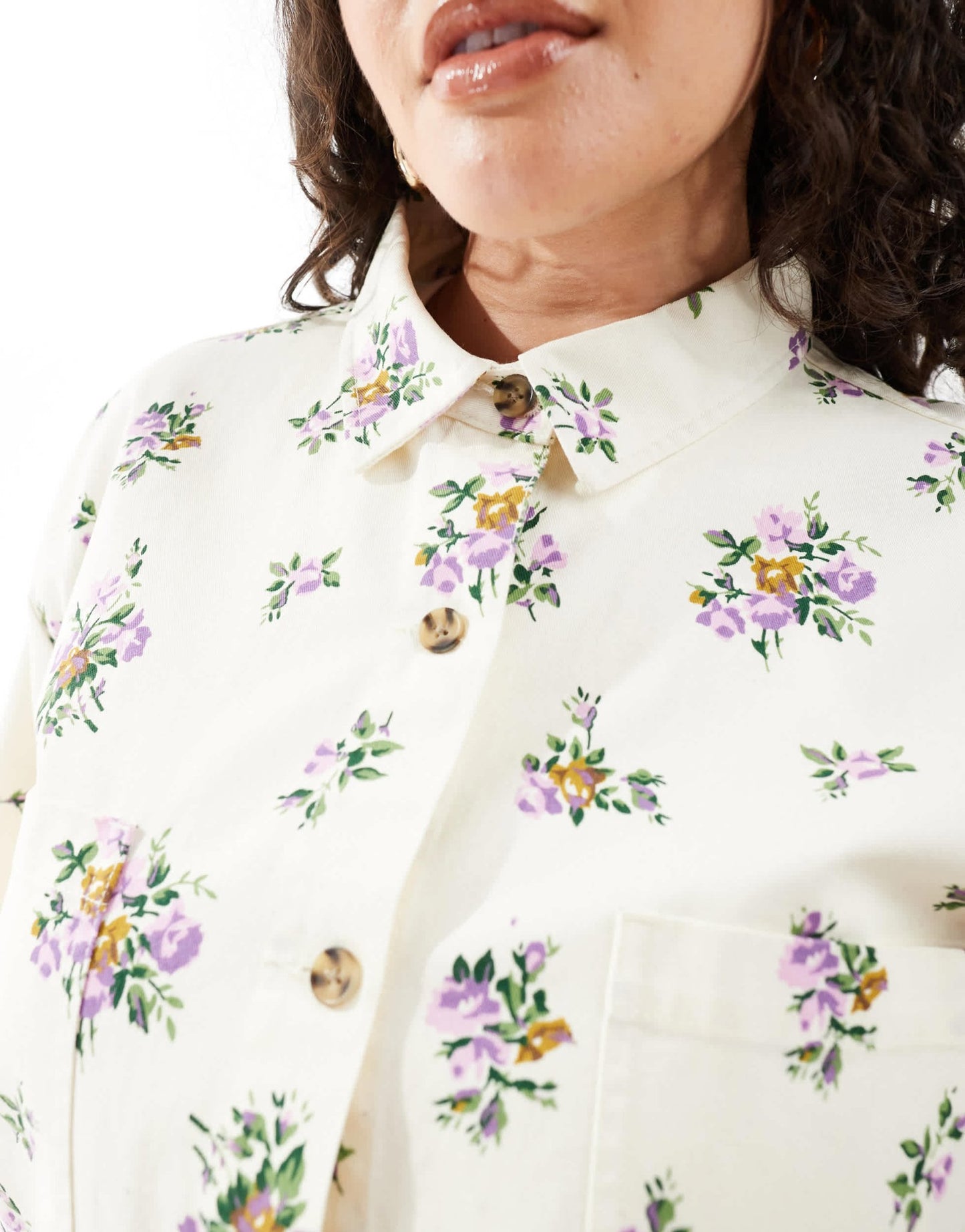 ASOS DESIGN Curve short sleeve shirt co - ord in floral print - ASOS Sample Sale