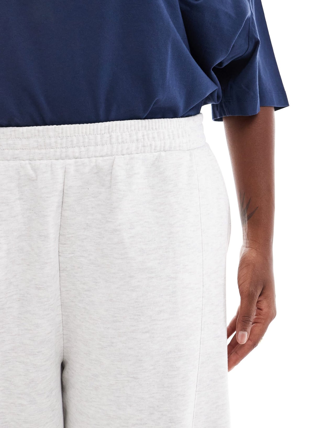 ASOS DESIGN Curve straight leg jogger in ice marl - ASOS Sample Sale