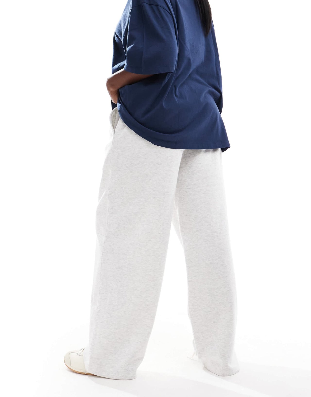 ASOS DESIGN Curve straight leg jogger in ice marl - ASOS Sample Sale