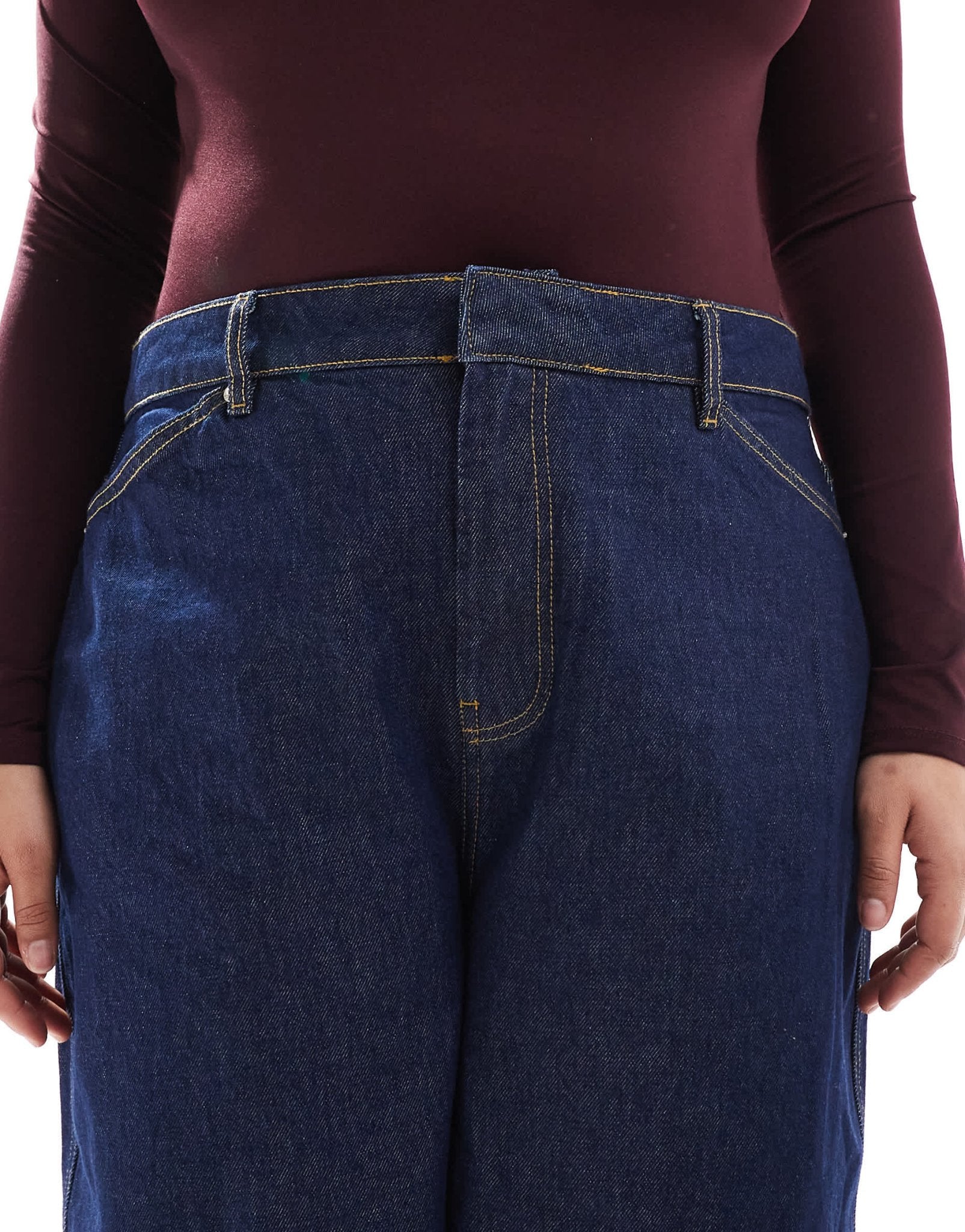 ASOS DESIGN Curve tailored barrel jeans in rinse wash - ASOS Sample Sale