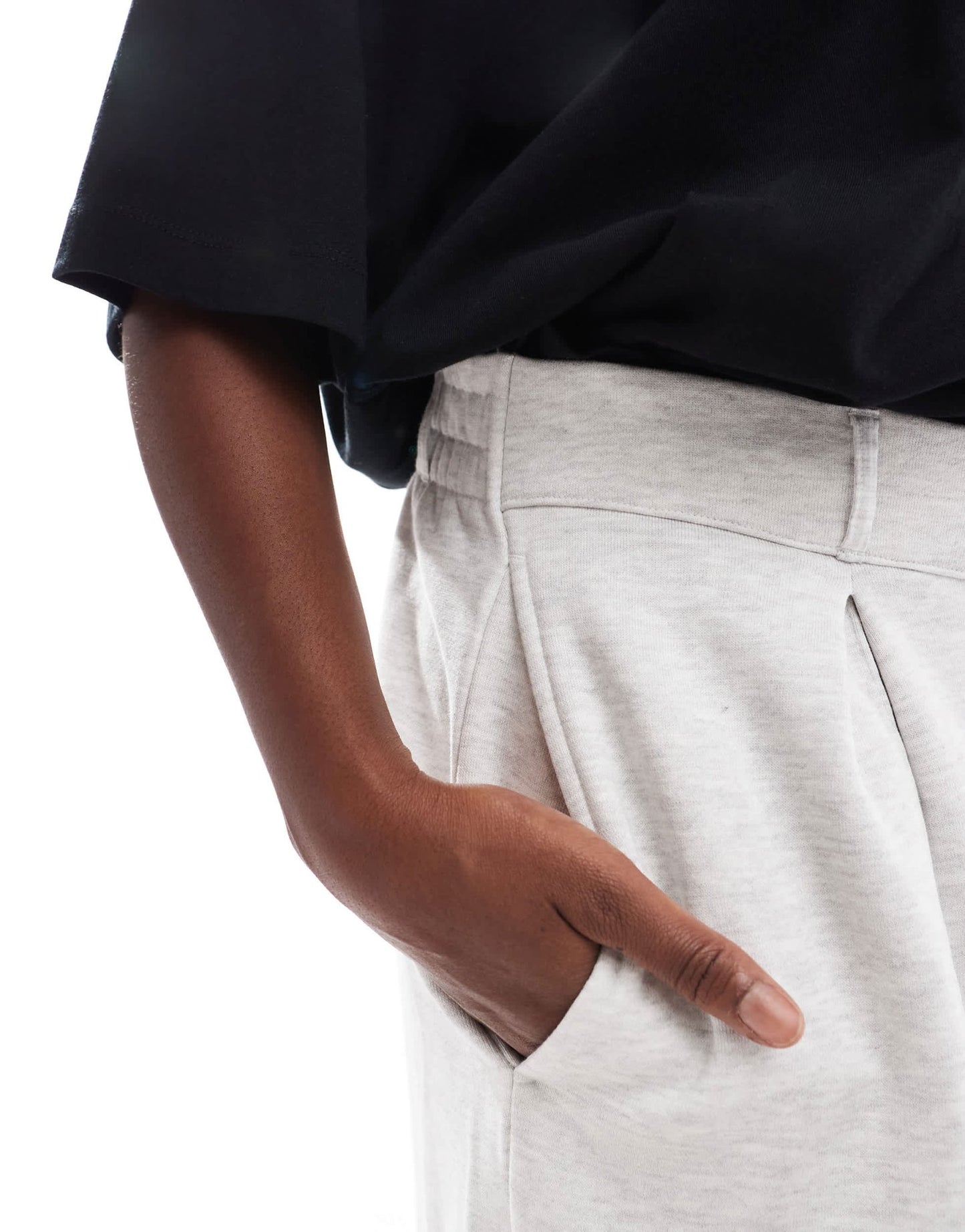 ASOS DESIGN Curve tailored jersey joggers in ice marl - ASOS Sample Sale