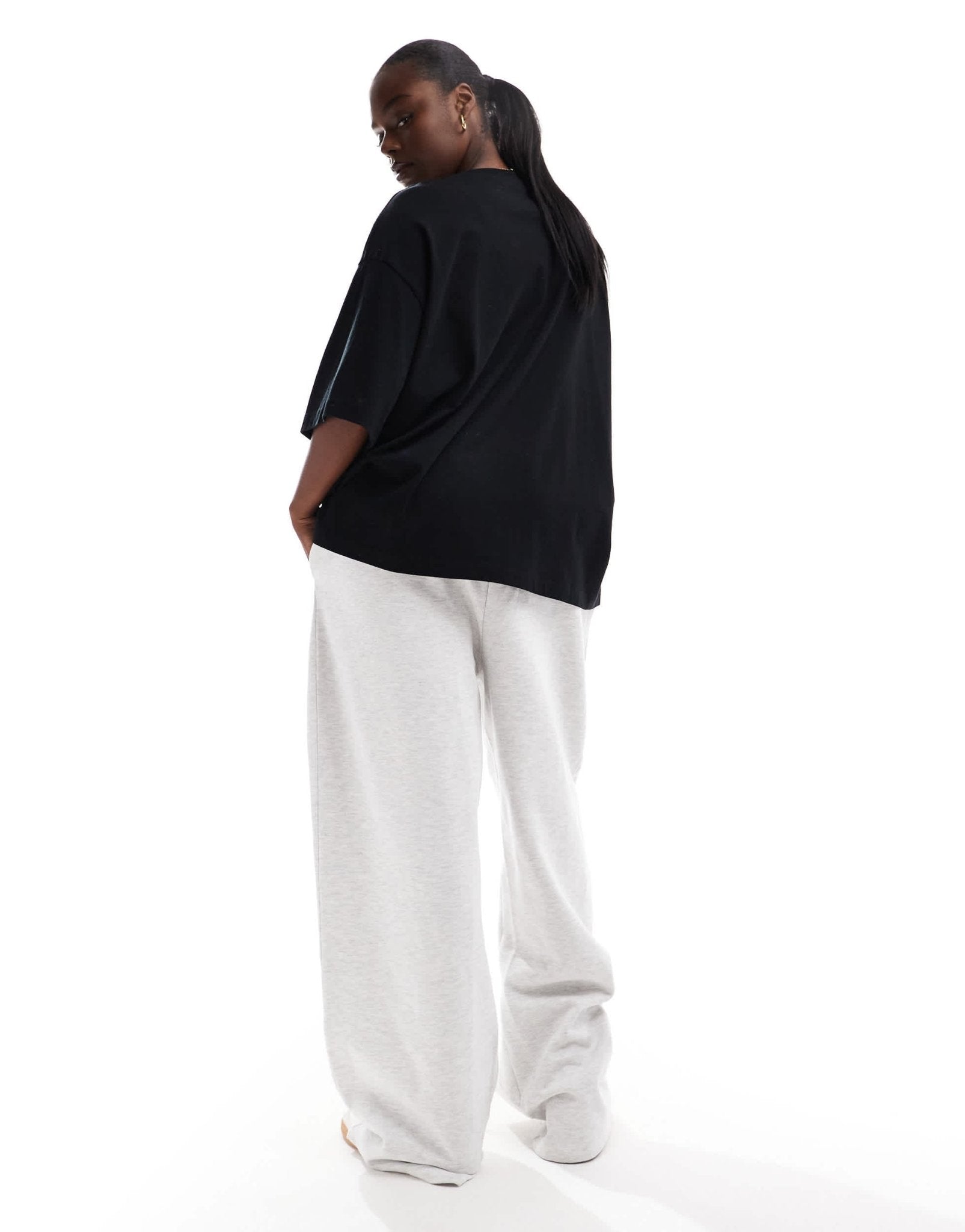 ASOS DESIGN Curve tailored jersey joggers in ice marl - ASOS Sample Sale