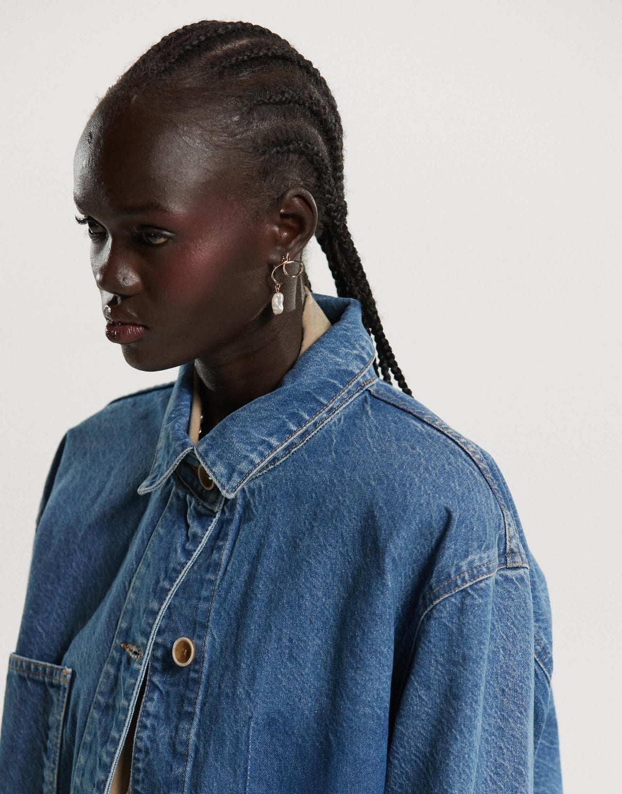 ASOS DESIGN denim barn jacket with pocket detail - ASOS Sample Sale
