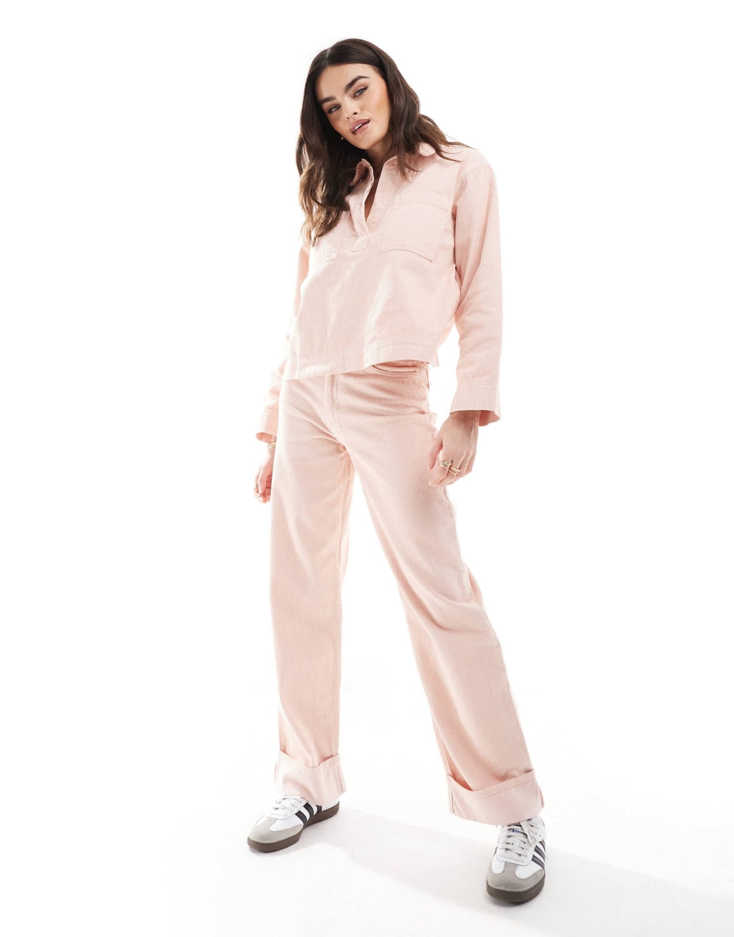 ASOS DESIGN denim cord dad jean in pink - ASOS Sample Sale
