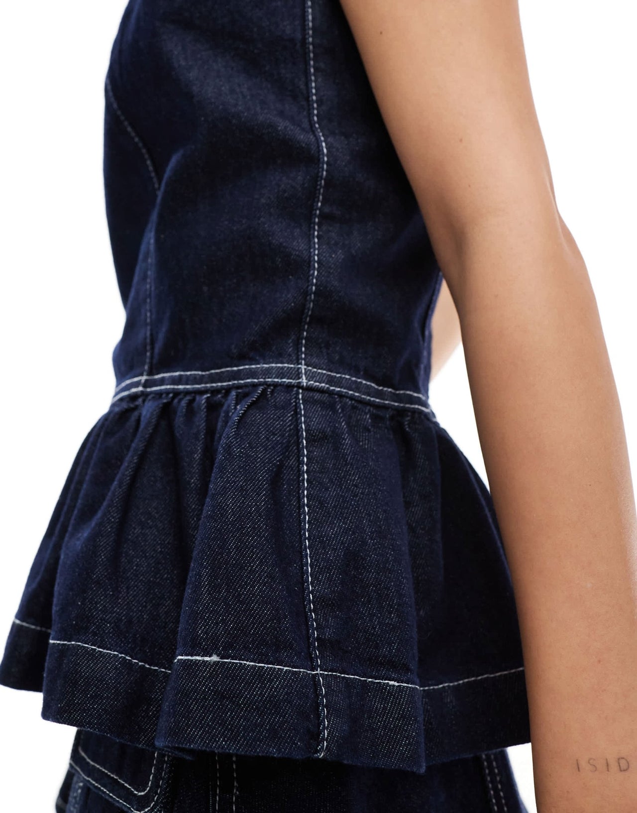 ASOS DESIGN denim drop waist cami top in indigo - ASOS Sample Sale