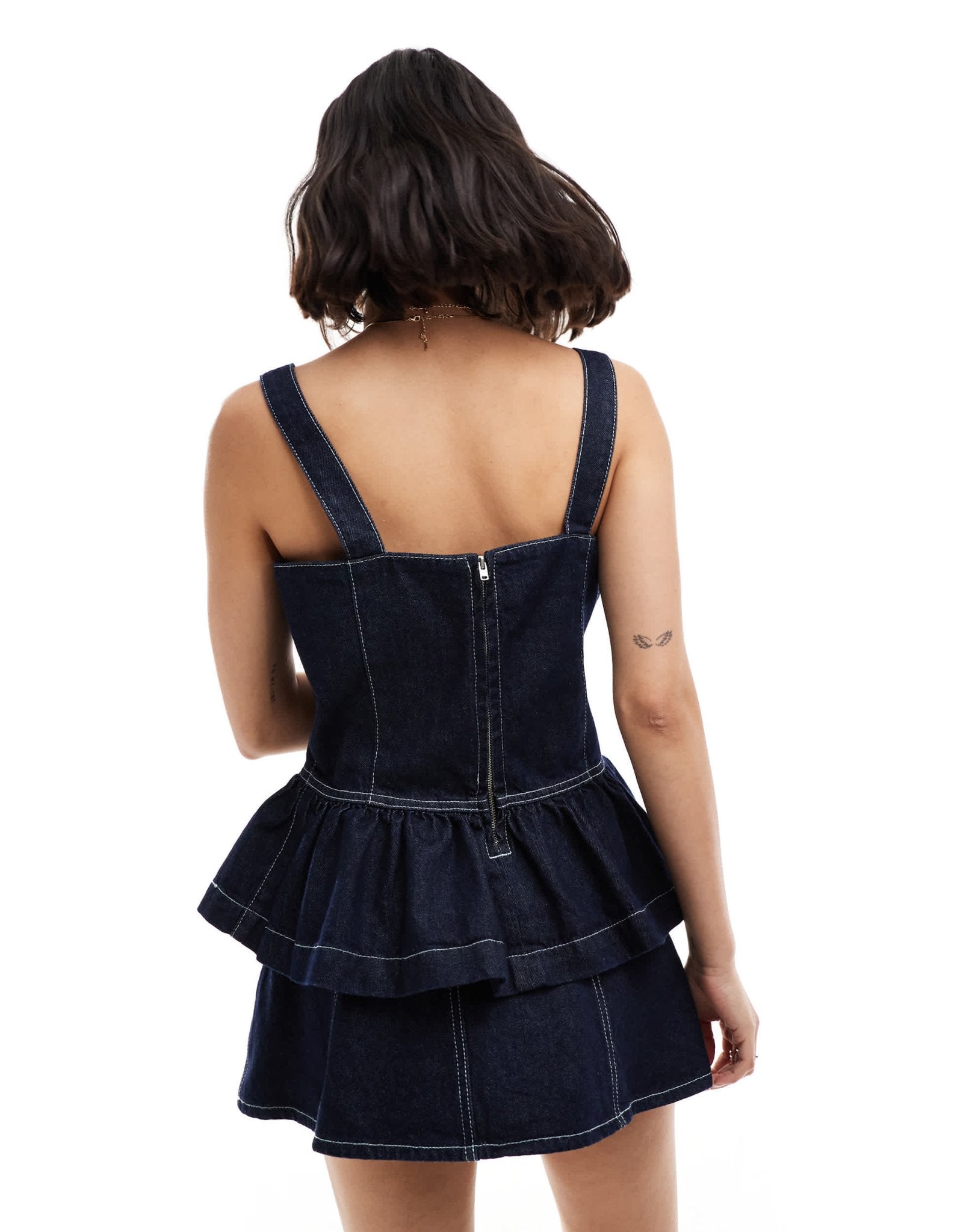 ASOS DESIGN denim drop waist cami top in indigo - ASOS Sample Sale