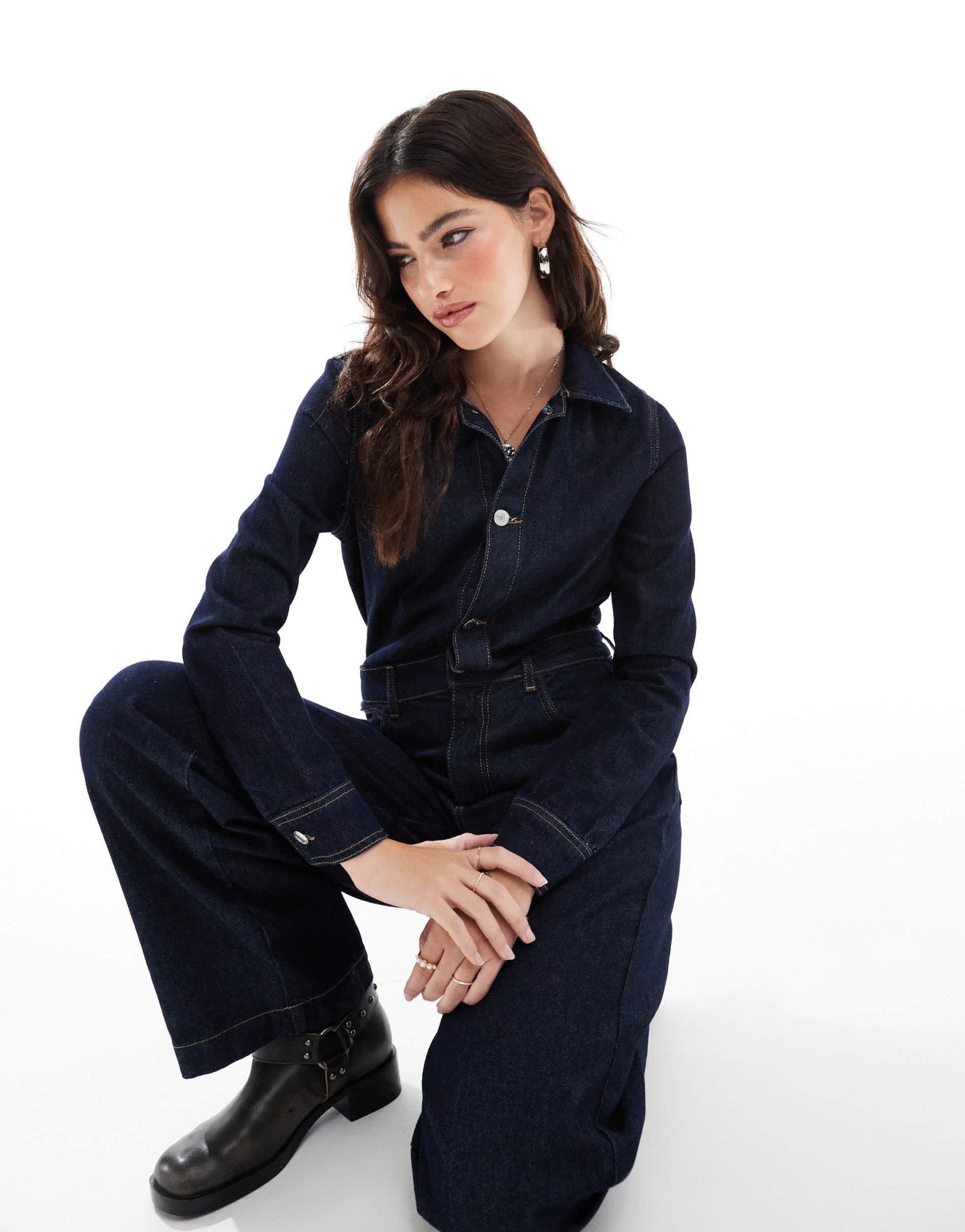 ASOS DESIGN denim jumpsuit in indigo - ASOS Sample Sale