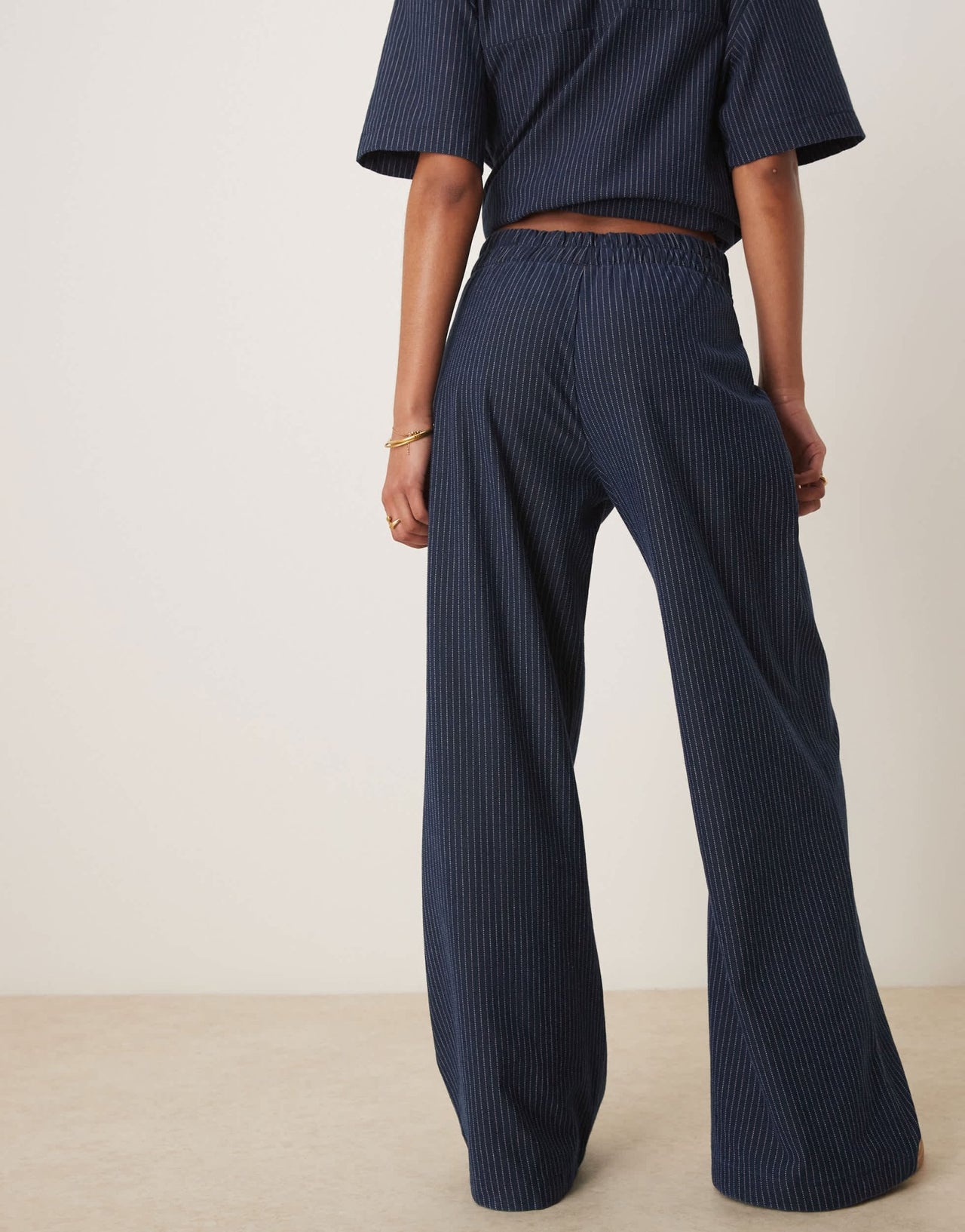 ASOS DESIGN denim look co-ord wide leg trousers - ASOS Sample Sale