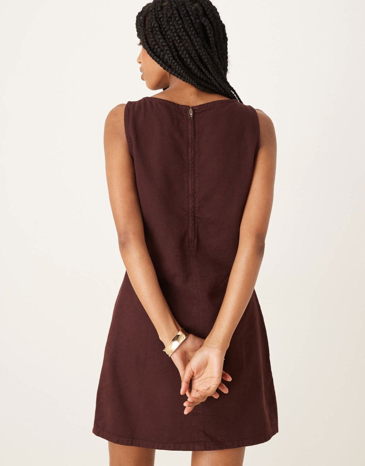 ASOS DESIGN denim mini shift dress in plum - ASOS Sample Sale