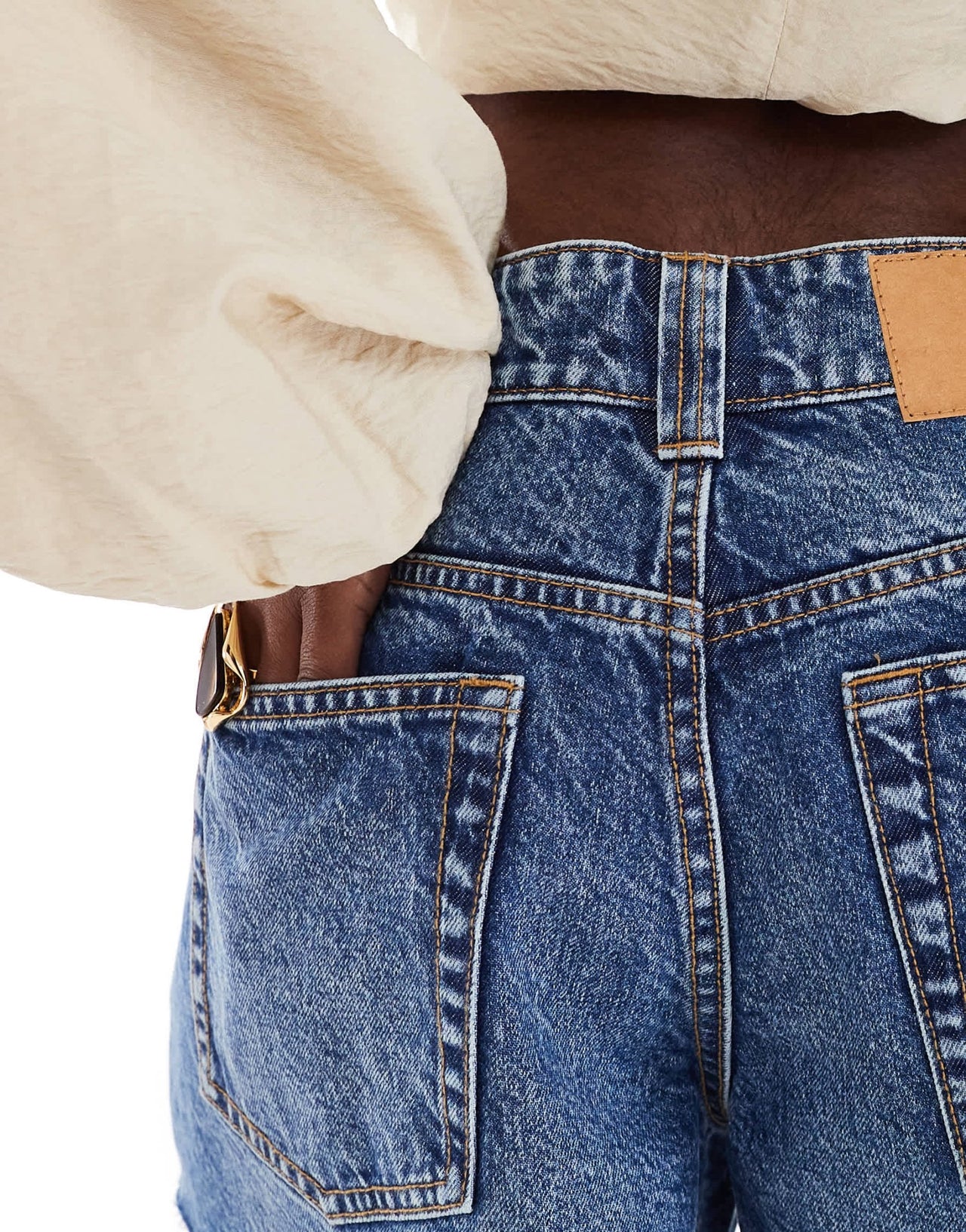 ASOS DESIGN denim relaxed short in midwash blue - ASOS Sample Sale
