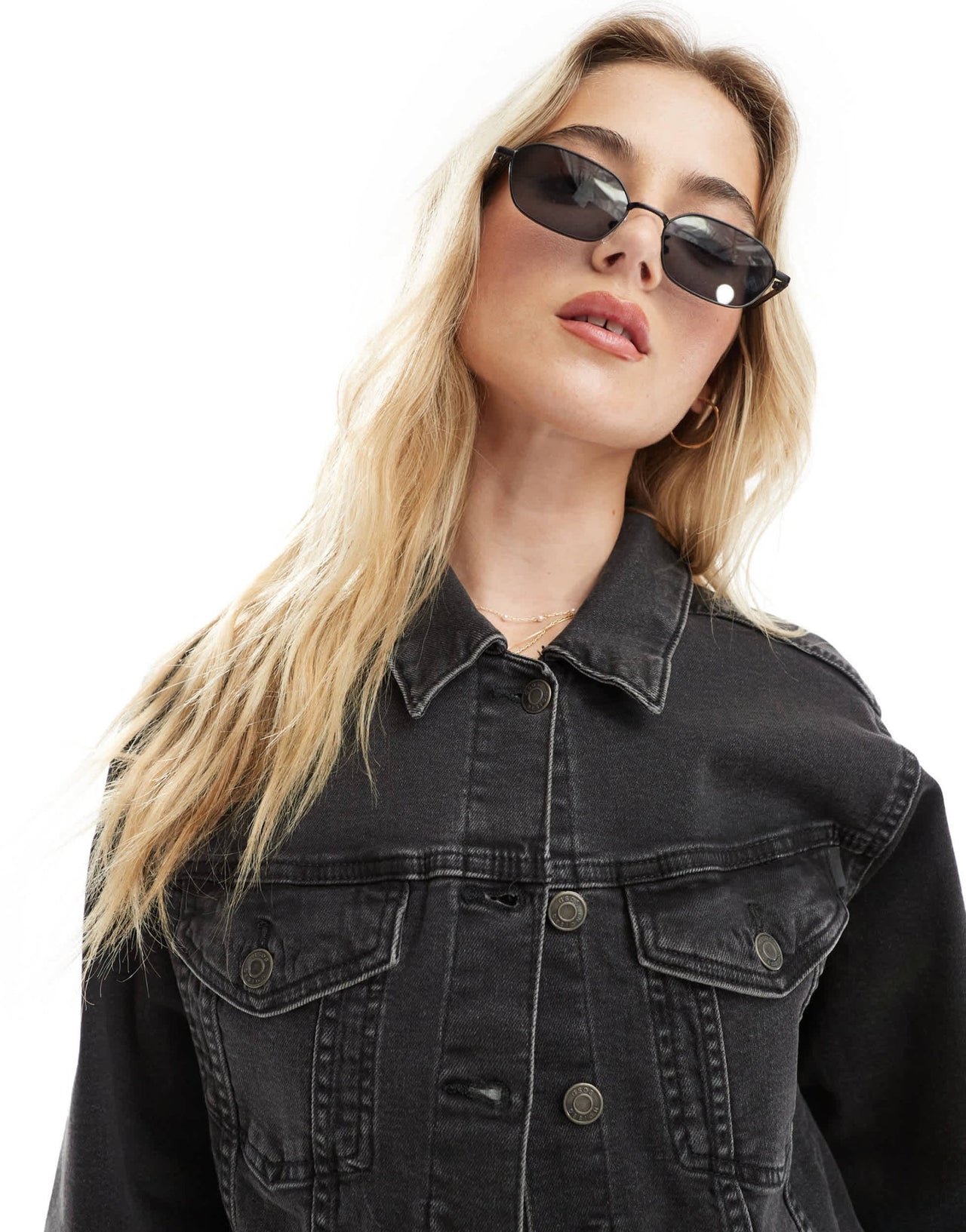 ASOS DESIGN denim western jacket in wash black - ASOS Sample Sale